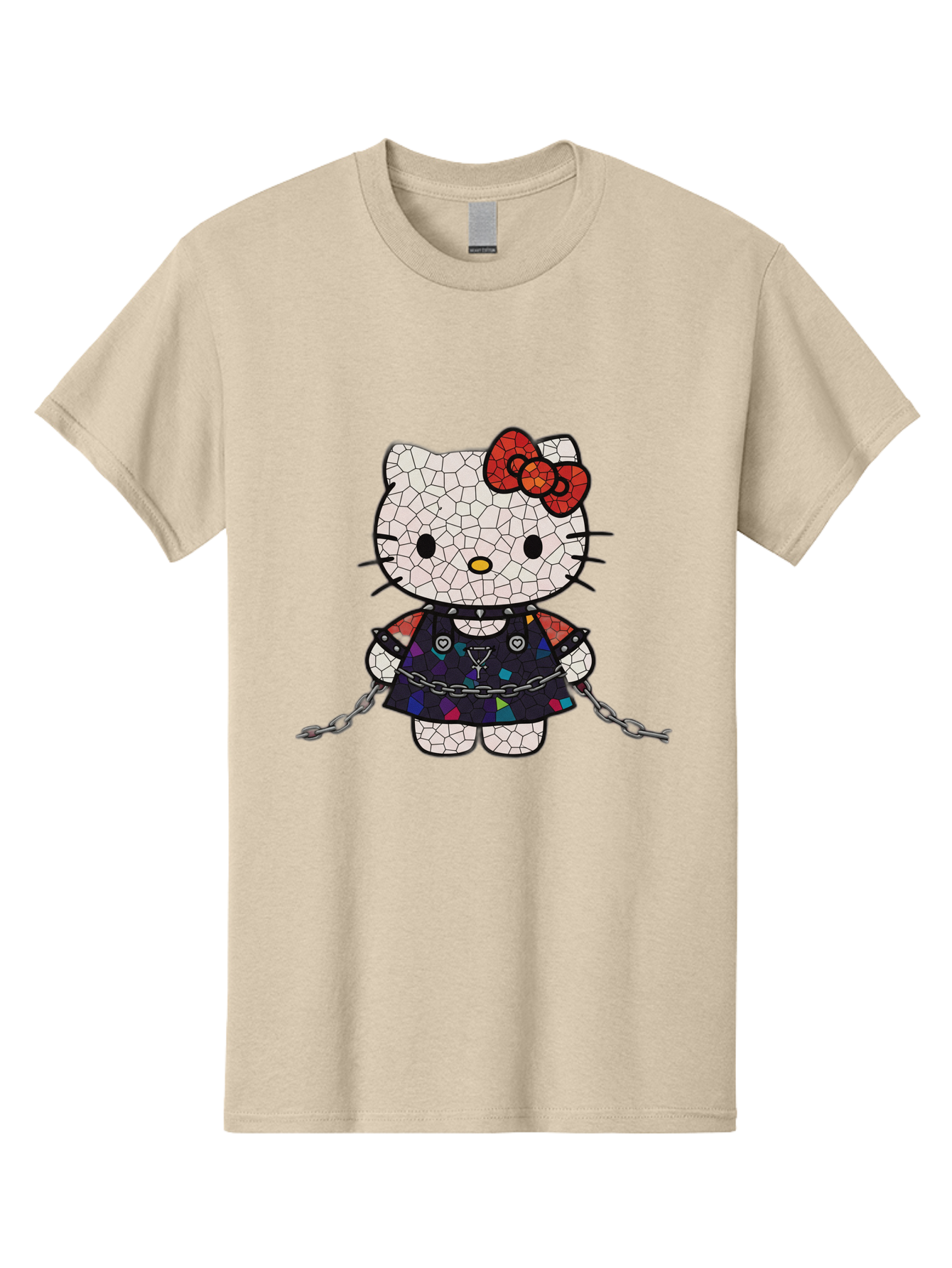 Mosaic-Hello-Kitty Men'S Graphic Tee, 100% Cotton, Comfortable Casual Summer Wear, Machine Washable, Vintage Camera, Old Camera, Antique Camera, Black Camera, Classic Photography, Photography Equipment, Nostalgic Device, Film Camera, Bak907