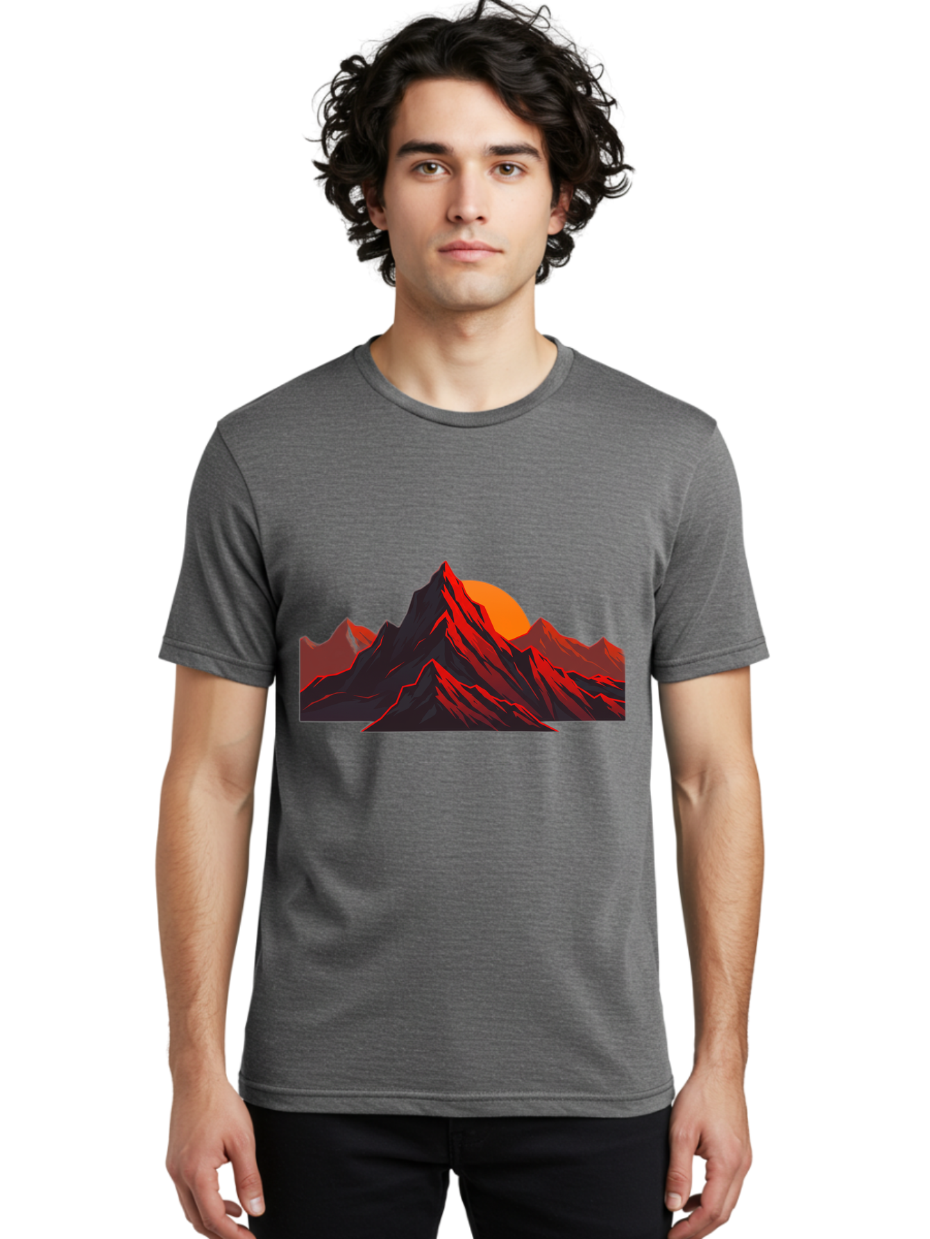 Mountain-At-Sunset Men'S Graphic Tee, 100% Cotton, Comfortable Casual Summer Wear, Machine Washable, Vintage Camera, Old Camera, Antique Camera, Black Camera, Classic Photography, Photography Equipment, Nostalgic Device, Film Camera, Bak909