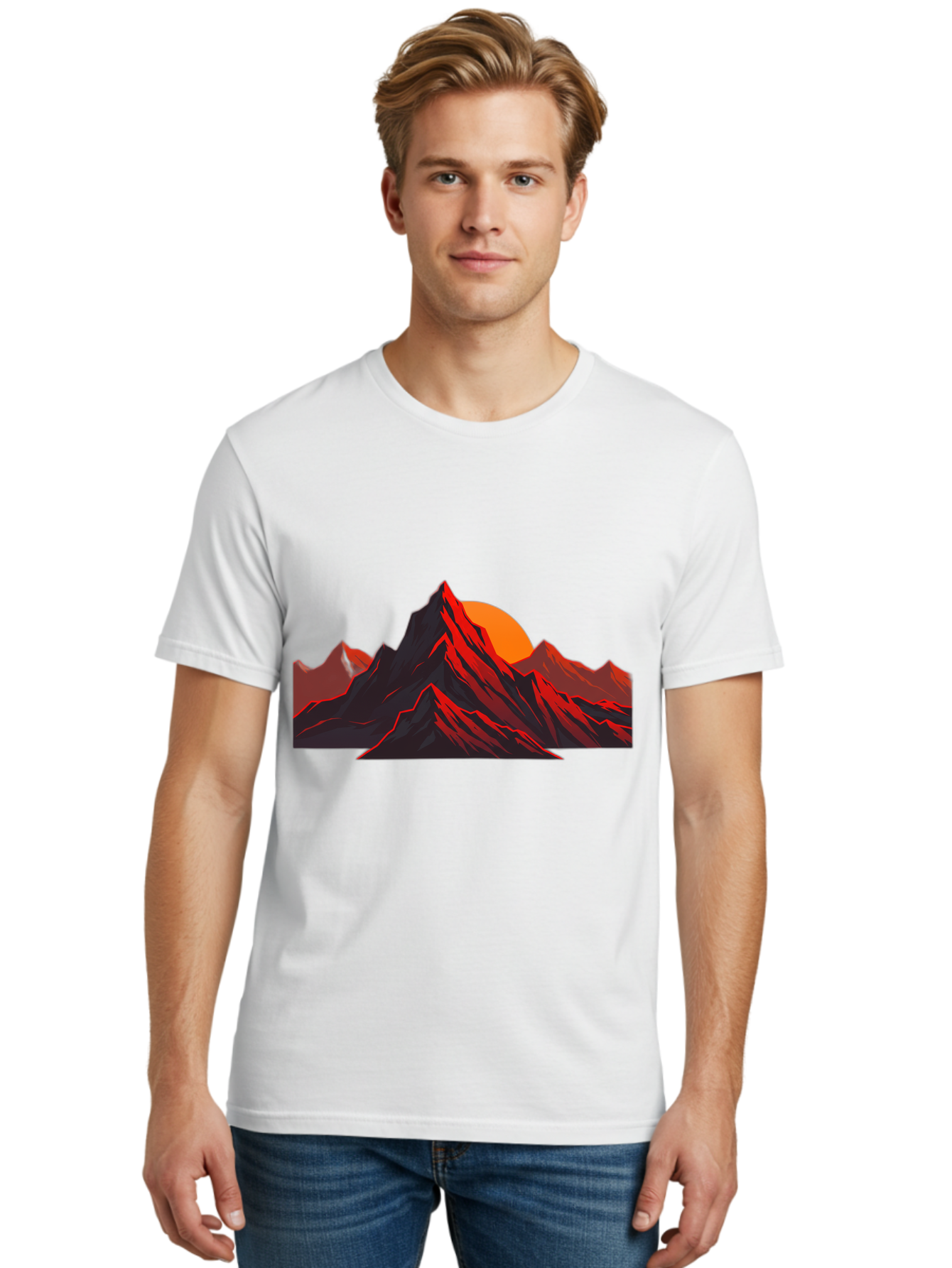 Mountain-At-Sunset Men'S Graphic Tee, 100% Cotton, Comfortable Casual Summer Wear, Machine Washable, Vintage Camera, Old Camera, Antique Camera, Black Camera, Classic Photography, Photography Equipment, Nostalgic Device, Film Camera, Bak909