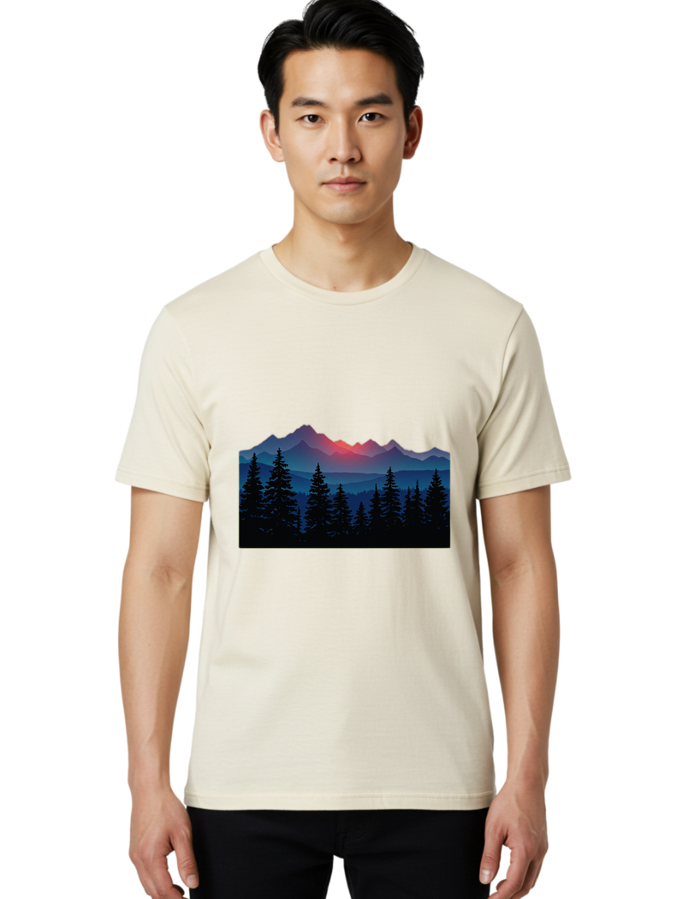 Mountain-Landscape Men'S Graphic Tee, 100% Cotton, Comfortable Casual Summer Wear, Machine Washable, Vintage Camera, Old Camera, Antique Camera, Black Camera, Classic Photography, Photography Equipment, Nostalgic Device, Film Camera, Bak910