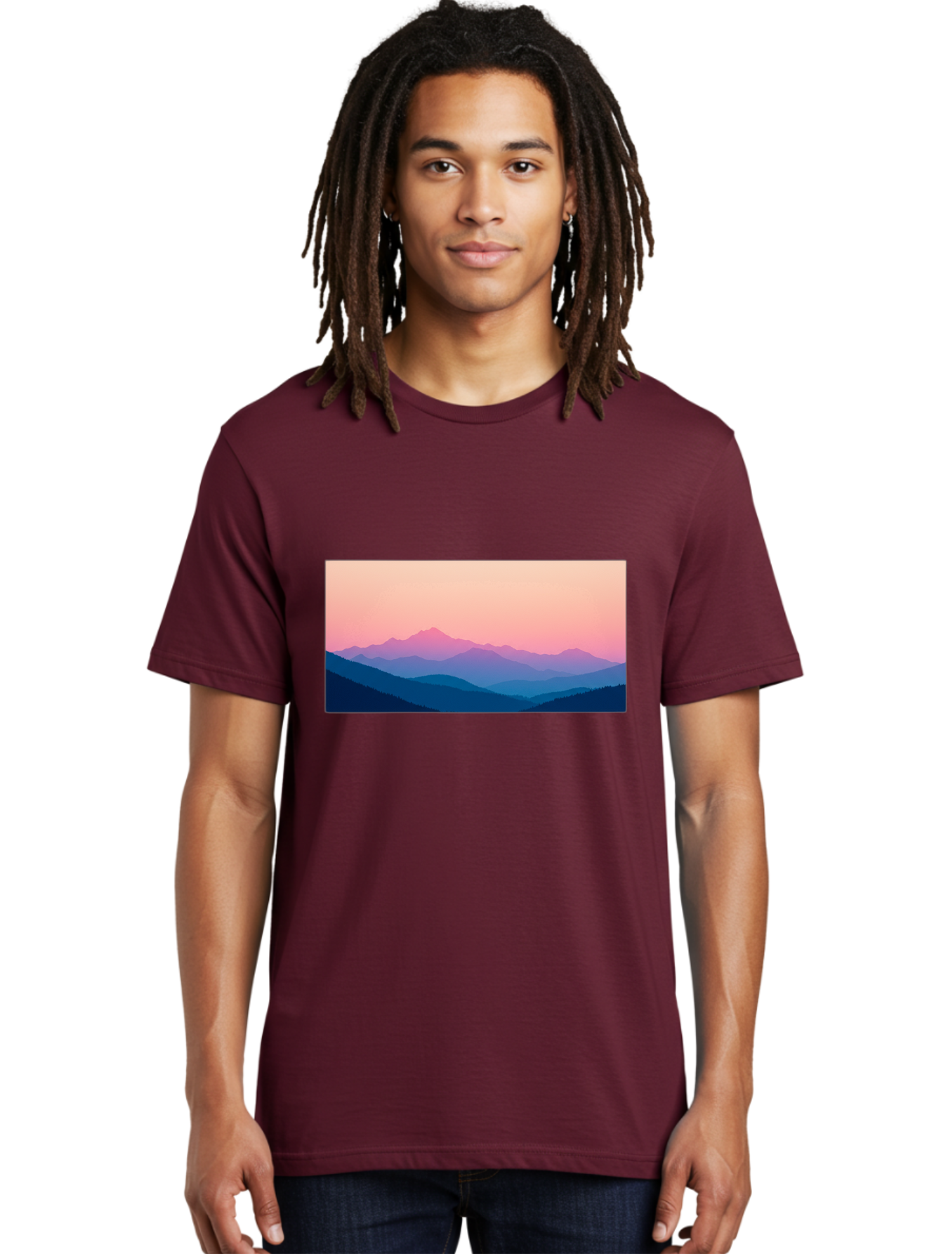 Mountain-Silhouettes Men'S Graphic Tee, 100% Cotton, Comfortable Casual Summer Wear, Machine Washable, Vintage Camera, Old Camera, Antique Camera, Black Camera, Classic Photography, Photography Equipment, Nostalgic Device, Film Camera, Bak913