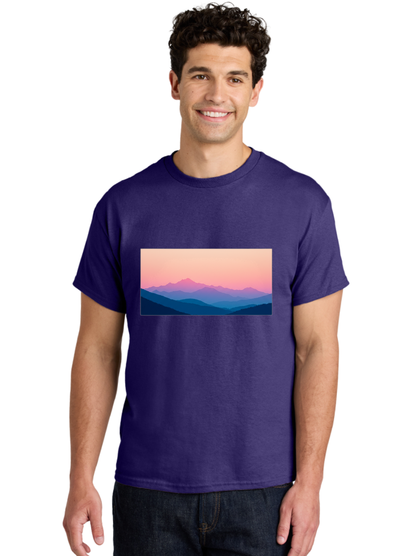 Mountain-Silhouettes Men'S Graphic Tee, 100% Cotton, Comfortable Casual Summer Wear, Machine Washable, Vintage Camera, Old Camera, Antique Camera, Black Camera, Classic Photography, Photography Equipment, Nostalgic Device, Film Camera, Bak913