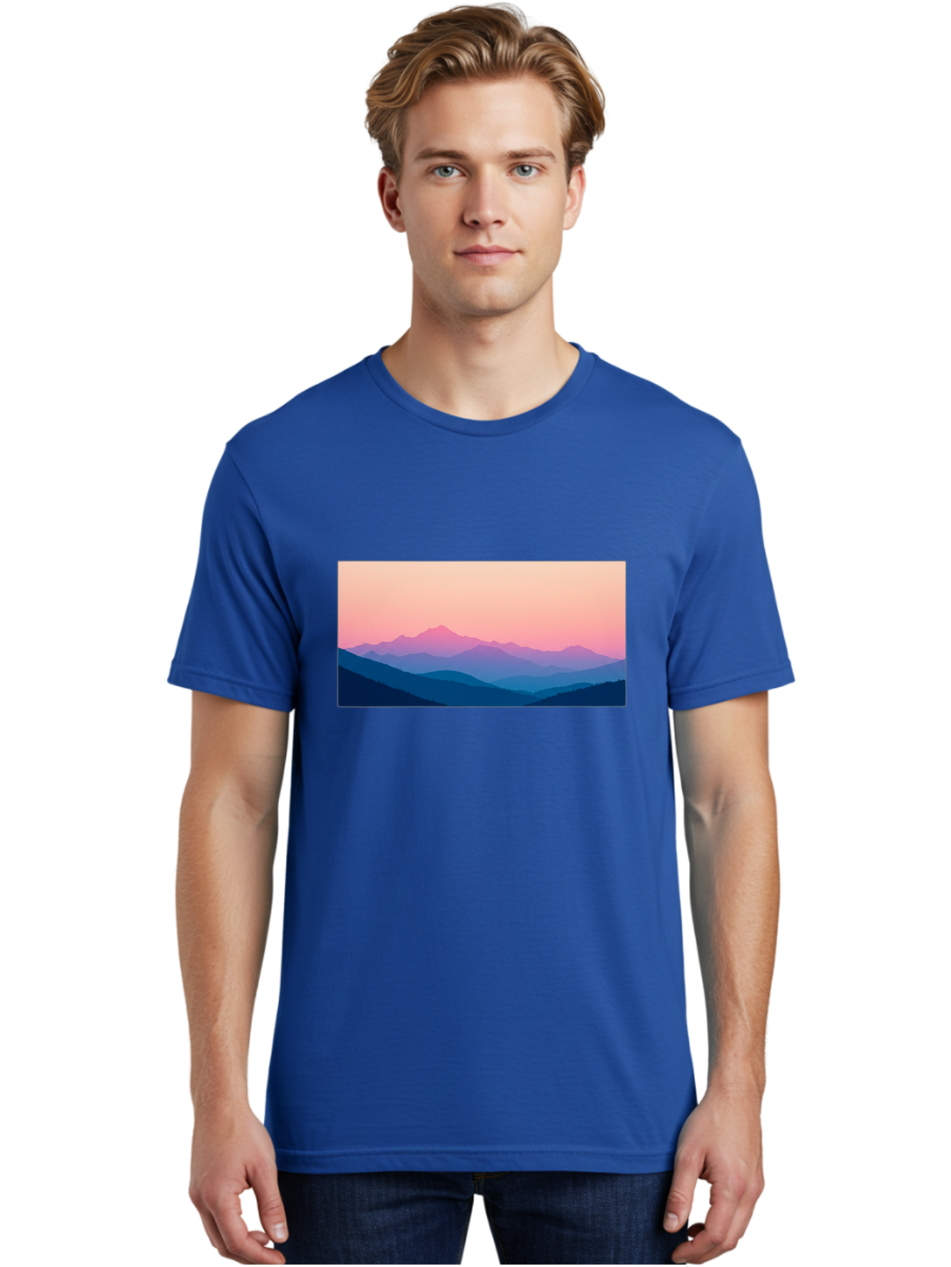 Mountain-Silhouettes Men'S Graphic Tee, 100% Cotton, Comfortable Casual Summer Wear, Machine Washable, Vintage Camera, Old Camera, Antique Camera, Black Camera, Classic Photography, Photography Equipment, Nostalgic Device, Film Camera, Bak913