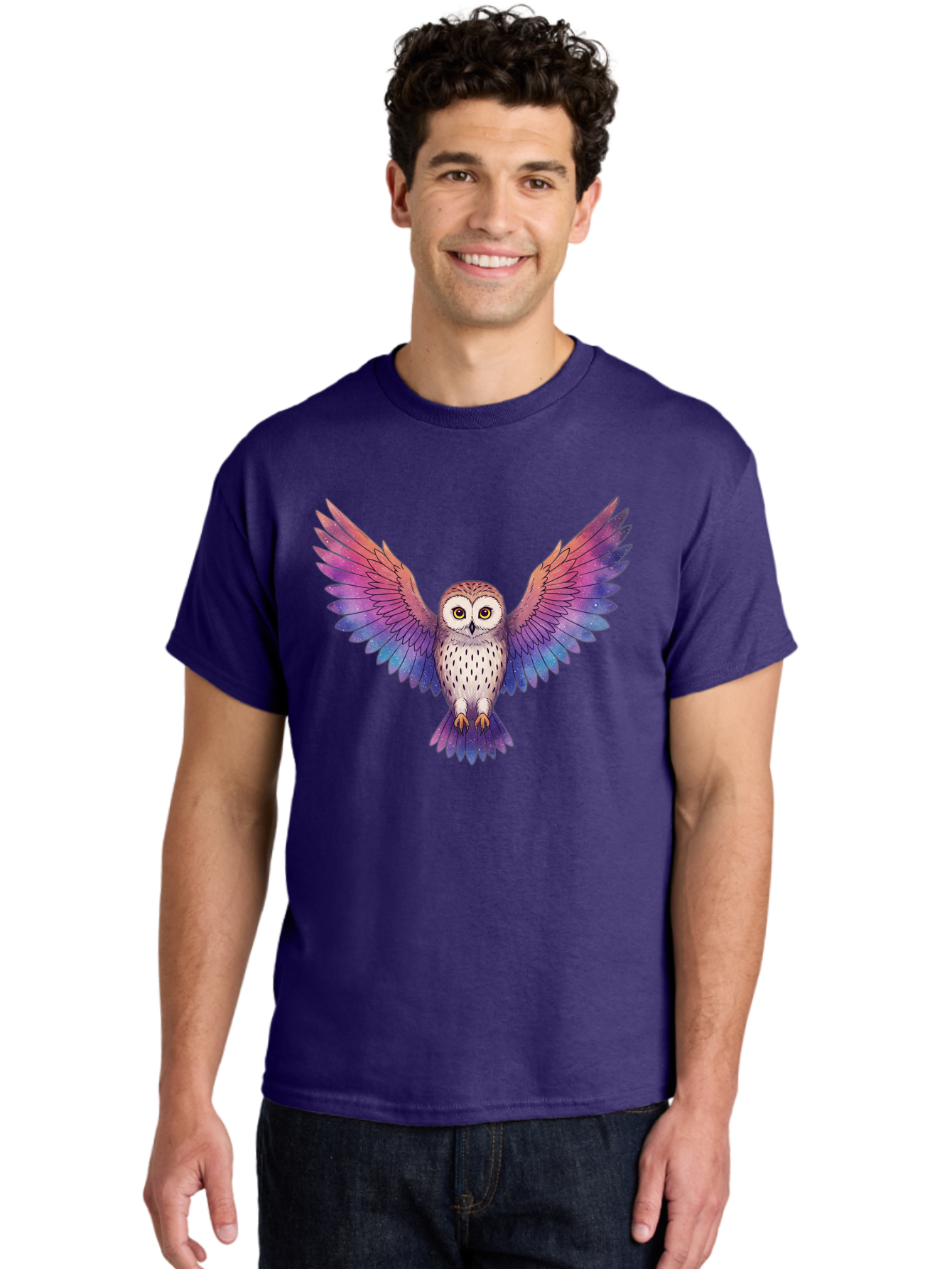 Multicolored-Owl Men'S Graphic Tee, 100% Cotton, Comfortable Casual Summer Wear, Machine Washable, Vintage Camera, Old Camera, Antique Camera, Black Camera, Classic Photography, Photography Equipment, Nostalgic Device, Film Camera, Camera Art Bak915