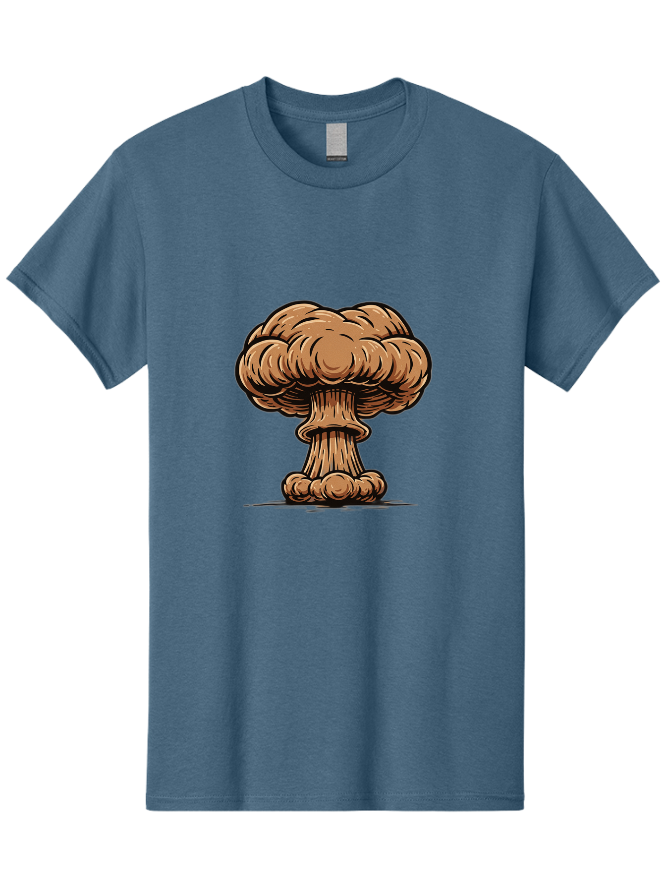 Mushroom-Cloud Men'S Graphic Tee, 100% Cotton, Comfortable Casual Summer Wear, Machine Washable, Vintage Camera, Old Camera, Antique Camera, Black Camera, Classic Photography, Photography Equipment, Nostalgic Device, Film Camera, Camera Art Bak917