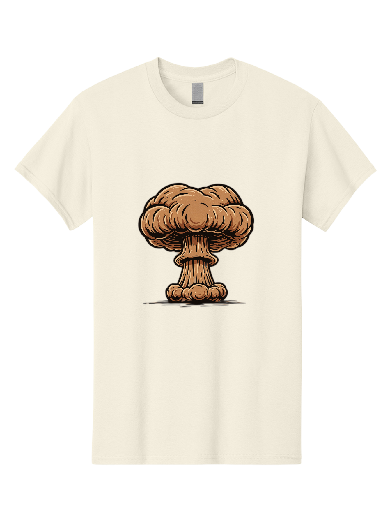 Mushroom-Cloud Men'S Graphic Tee, 100% Cotton, Comfortable Casual Summer Wear, Machine Washable, Vintage Camera, Old Camera, Antique Camera, Black Camera, Classic Photography, Photography Equipment, Nostalgic Device, Film Camera, Camera Art Bak917