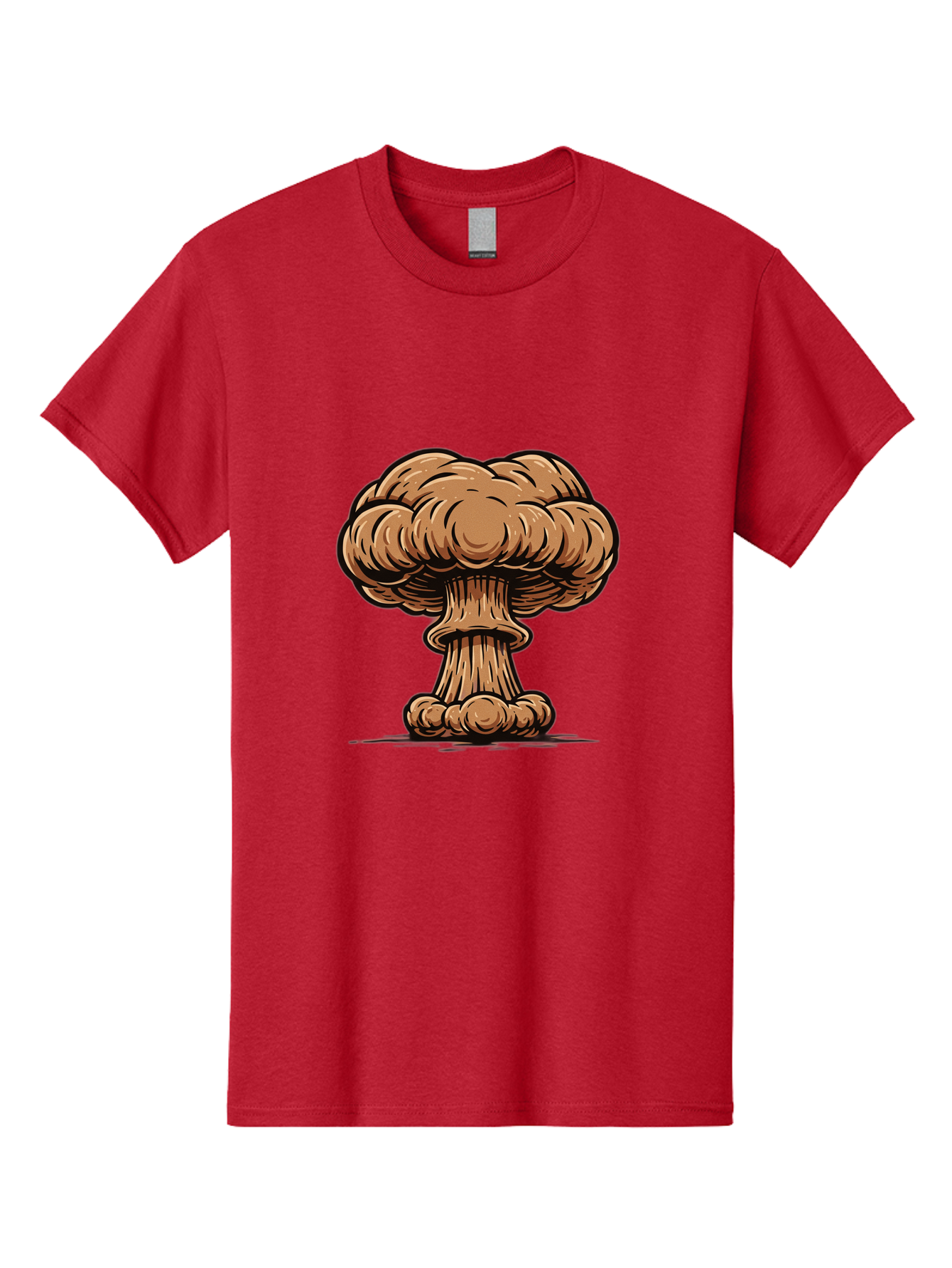 Mushroom-Cloud Men'S Graphic Tee, 100% Cotton, Comfortable Casual Summer Wear, Machine Washable, Vintage Camera, Old Camera, Antique Camera, Black Camera, Classic Photography, Photography Equipment, Nostalgic Device, Film Camera, Camera Art Bak917