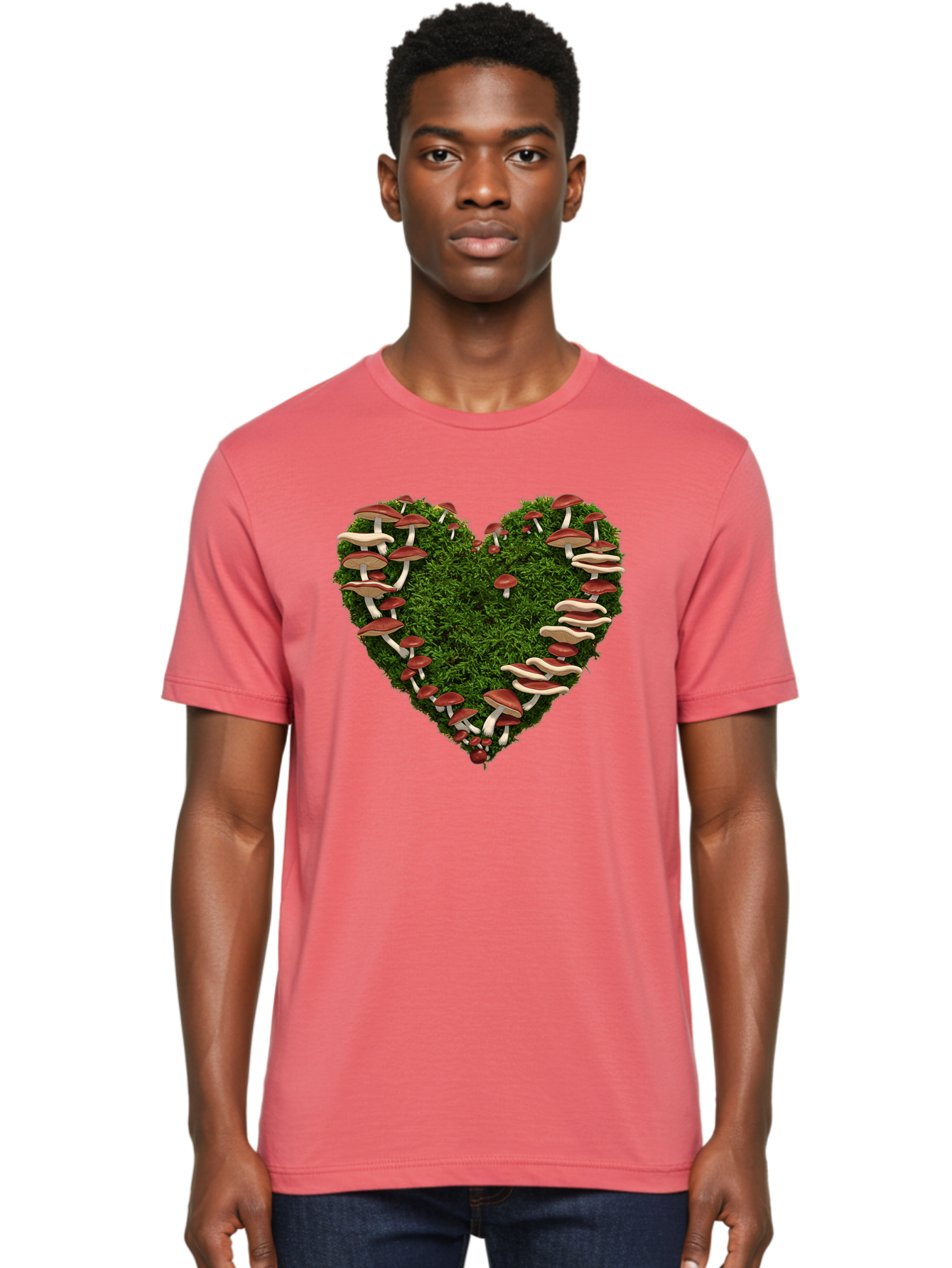 Mushroom-Heart Men'S Graphic Tee, 100% Cotton, Comfortable Casual Summer Wear, Machine Washable, Vintage Camera, Old Camera, Antique Camera, Black Camera, Classic Photography, Photography Equipment, Nostalgic Device, Film Camera, Camera Art Bak918