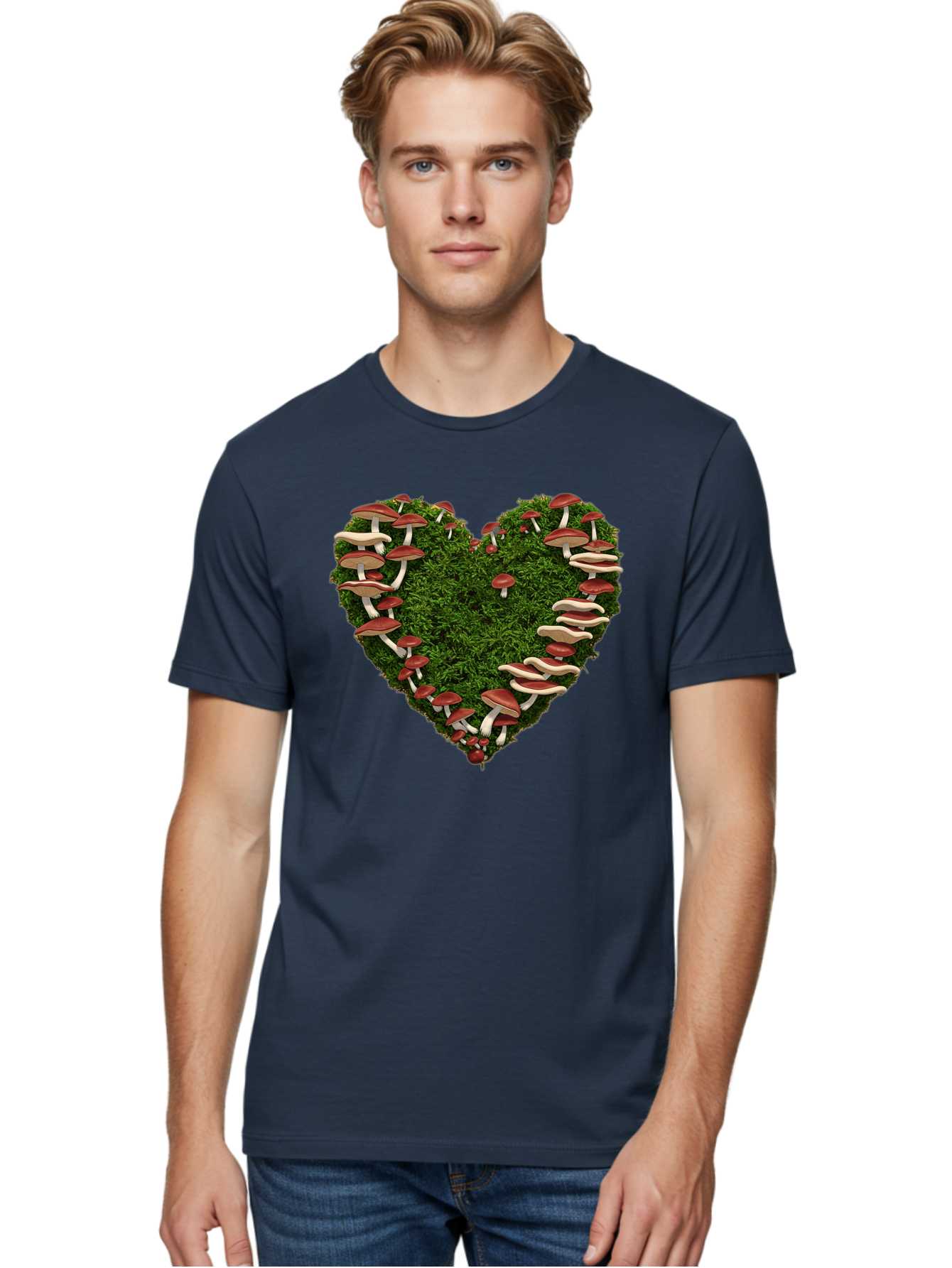 Mushroom-Heart Men'S Graphic Tee, 100% Cotton, Comfortable Casual Summer Wear, Machine Washable, Vintage Camera, Old Camera, Antique Camera, Black Camera, Classic Photography, Photography Equipment, Nostalgic Device, Film Camera, Camera Art Bak918