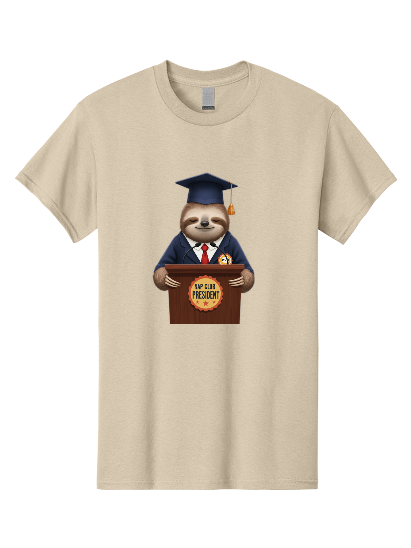 Nap-Club-President-Sloth Men'S Graphic Tee, 100% Cotton, Comfortable Casual Summer Wear, Machine Washable, Vintage Camera, Old Camera, Antique Camera, Black Camera, Classic Photography, Photography Equipment, Nostalgic Device, Film Camera, Bak933