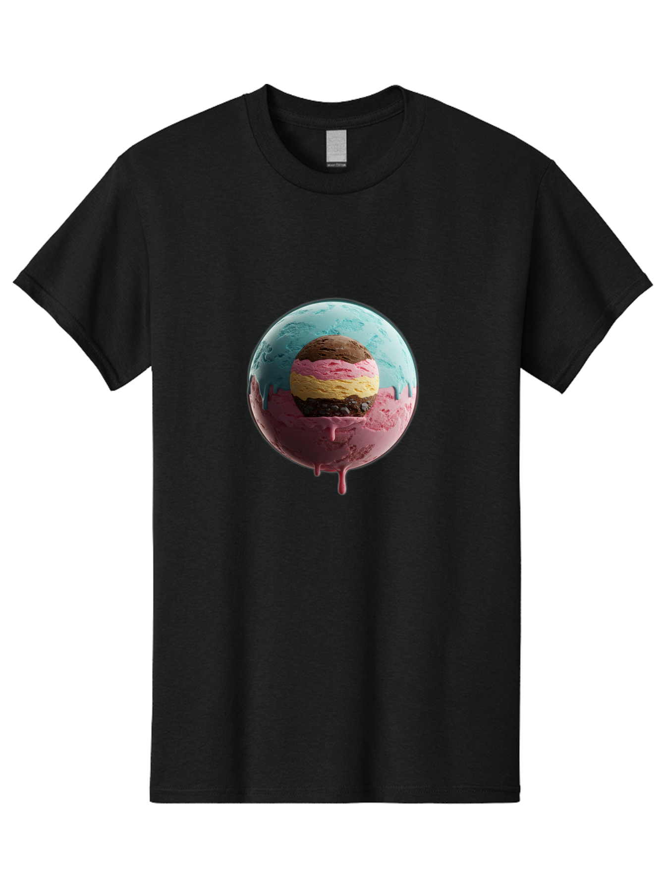 Neapolitan-Ice-Cream-Globe Men'S Graphic Tee, 100% Cotton, Comfortable Casual Summer Wear, Machine Washable, Vintage Camera, Old Camera, Antique Camera, Black Camera, Classic Photography, Photography Equipment, Nostalgic Device, Film Camera, Bak936