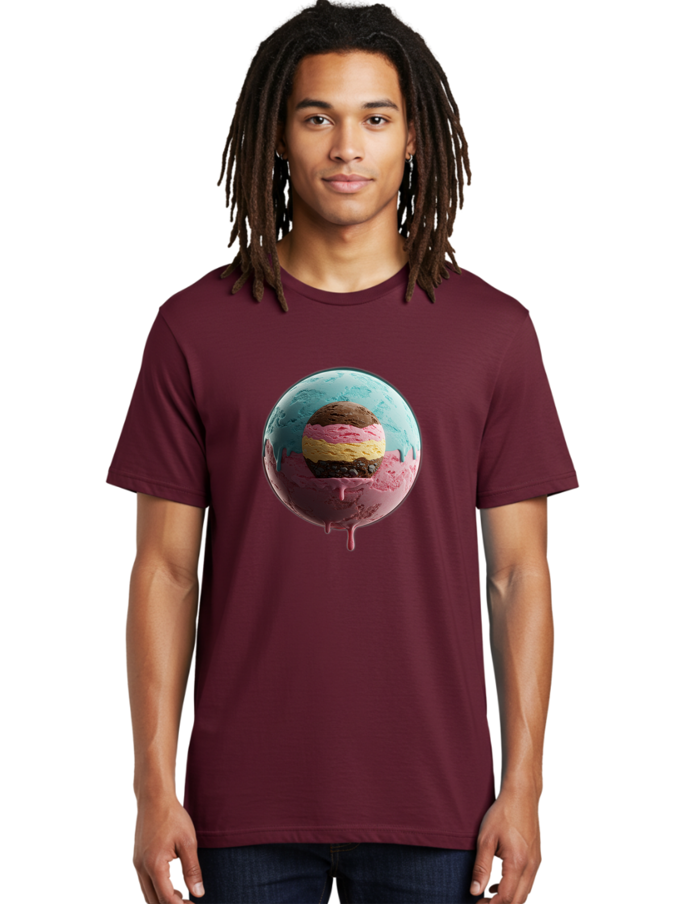 Neapolitan-Ice-Cream-Globe Men'S Graphic Tee, 100% Cotton, Comfortable Casual Summer Wear, Machine Washable, Vintage Camera, Old Camera, Antique Camera, Black Camera, Classic Photography, Photography Equipment, Nostalgic Device, Film Camera, Bak936