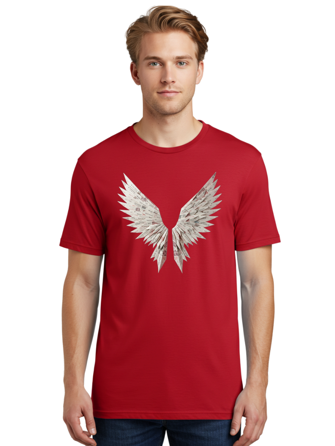 Newspaper-Wings Men'S Graphic Tee, 100% Cotton, Comfortable Casual Summer Wear, Machine Washable, Vintage Camera, Old Camera, Antique Camera, Black Camera, Classic Photography, Photography Equipment, Nostalgic Device, Film Camera, Camera Art Bak945