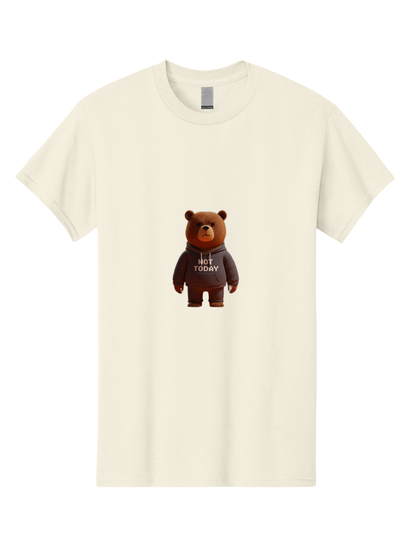 Not-Today-Bear-10 Men'S Graphic Tee, 100% Cotton, Comfortable Casual Summer Wear, Machine Washable, Vintage Camera, Old Camera, Antique Camera, Black Camera, Classic Photography, Photography Equipment, Nostalgic Device, Film Camera, Camera Art Bak958