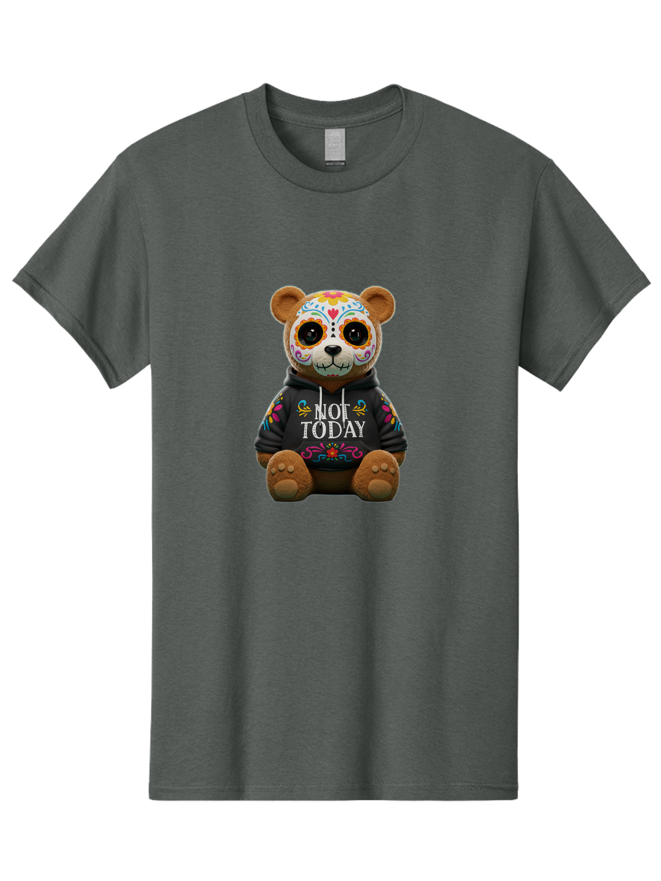 Not-Today-Teddy-Bear-1 Men'S Graphic Tee, 100% Cotton, Comfortable Casual Summer Wear, Machine Washable, Vintage Camera, Old Camera, Antique Camera, Black Camera, Classic Photography, Photography Equipment, Nostalgic Device, Film Camera, Bak972