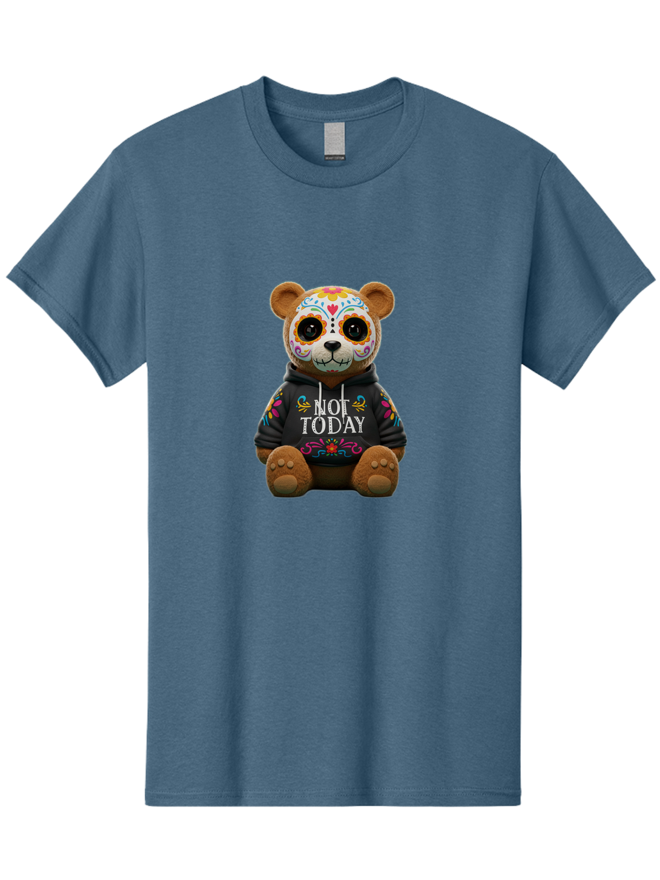 Not-Today-Teddy-Bear-1 Men'S Graphic Tee, 100% Cotton, Comfortable Casual Summer Wear, Machine Washable, Vintage Camera, Old Camera, Antique Camera, Black Camera, Classic Photography, Photography Equipment, Nostalgic Device, Film Camera, Bak972
