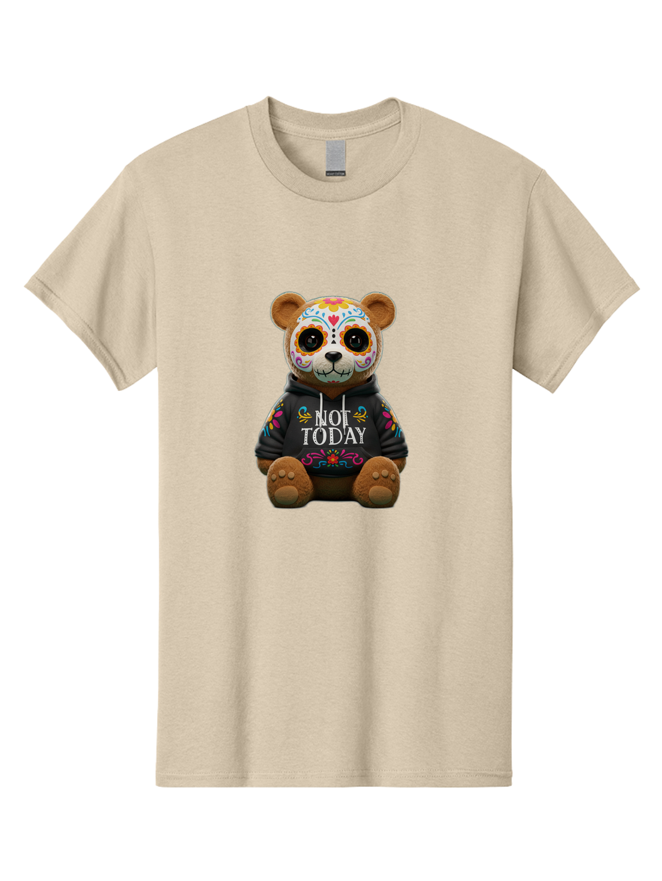 Not-Today-Teddy-Bear-1 Men'S Graphic Tee, 100% Cotton, Comfortable Casual Summer Wear, Machine Washable, Vintage Camera, Old Camera, Antique Camera, Black Camera, Classic Photography, Photography Equipment, Nostalgic Device, Film Camera, Bak972