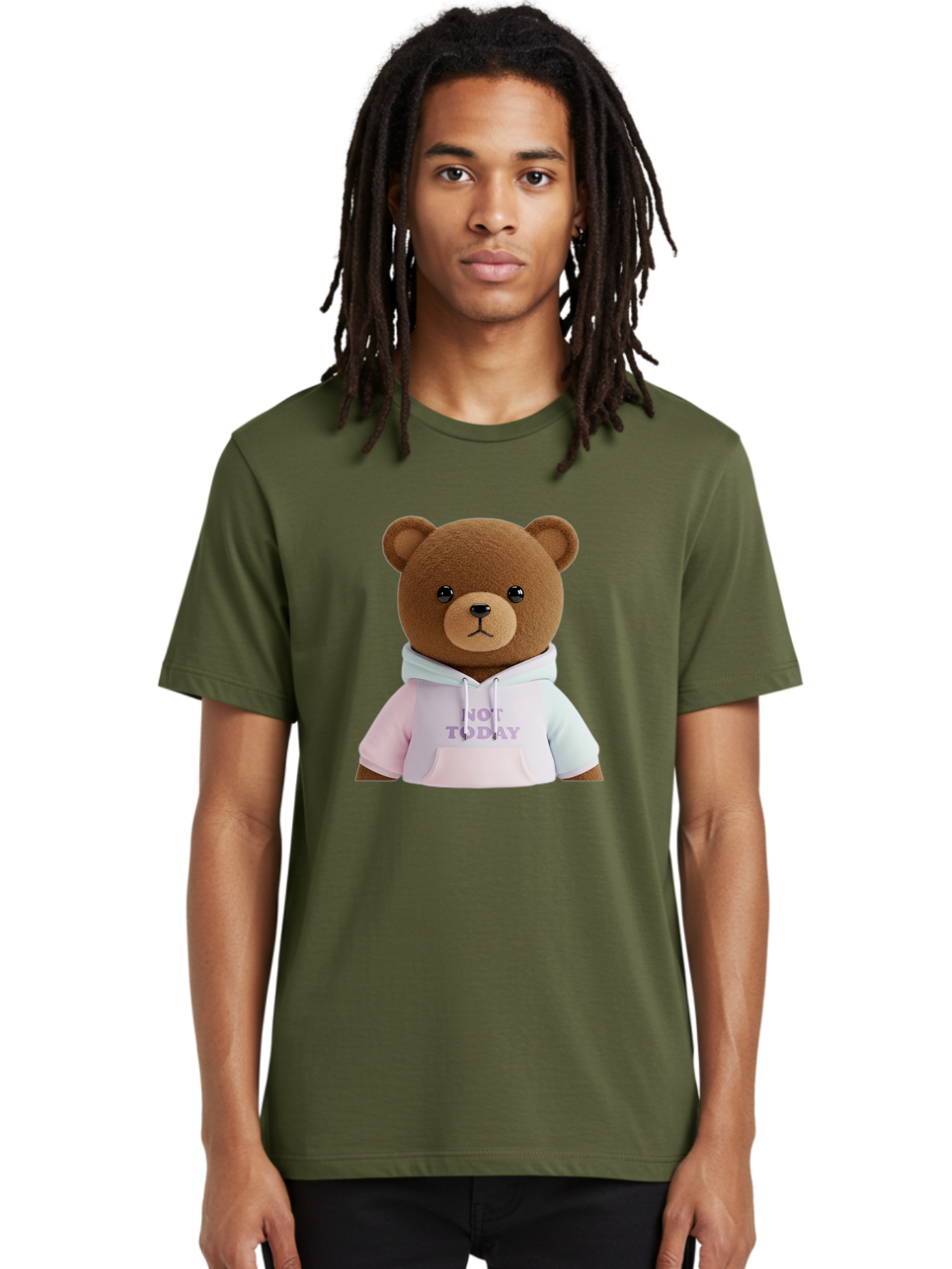 Not-Today-Teddy-Bear Men'S Graphic Tee, 100% Cotton, Comfortable Casual Summer Wear, Machine Washable, Vintage Camera, Old Camera, Antique Camera, Black Camera, Classic Photography, Photography Equipment, Nostalgic Device, Film Camera, Bak973