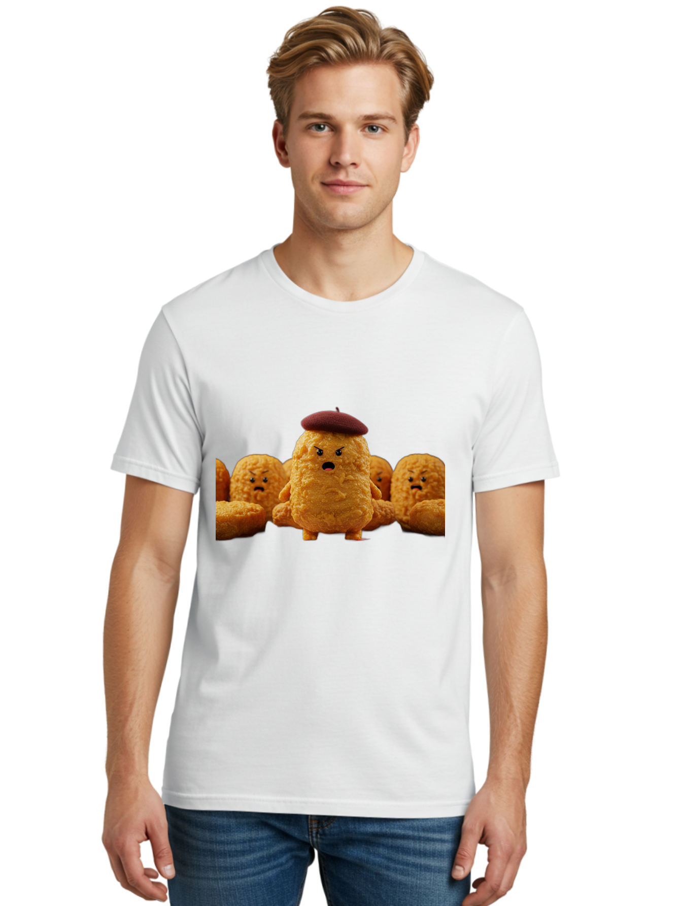 Nugget-With-Beret Men'S Graphic Tee, 100% Cotton, Comfortable Casual Summer Wear, Machine Washable, Vintage Camera, Old Camera, Antique Camera, Black Camera, Classic Photography, Photography Equipment, Nostalgic Device, Film Camera, Camera Art Bak983