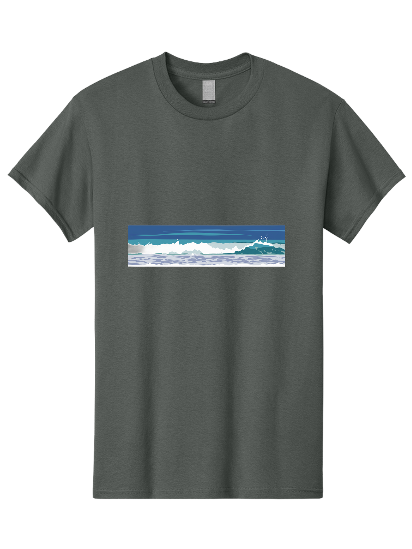 Ocean-Waves-1 Men'S Graphic Tee, 100% Cotton, Comfortable Casual Summer Wear, Machine Washable, Vintage Camera, Old Camera, Antique Camera, Black Camera, Classic Photography, Photography Equipment, Nostalgic Device, Film Camera, Camera Art Bak986