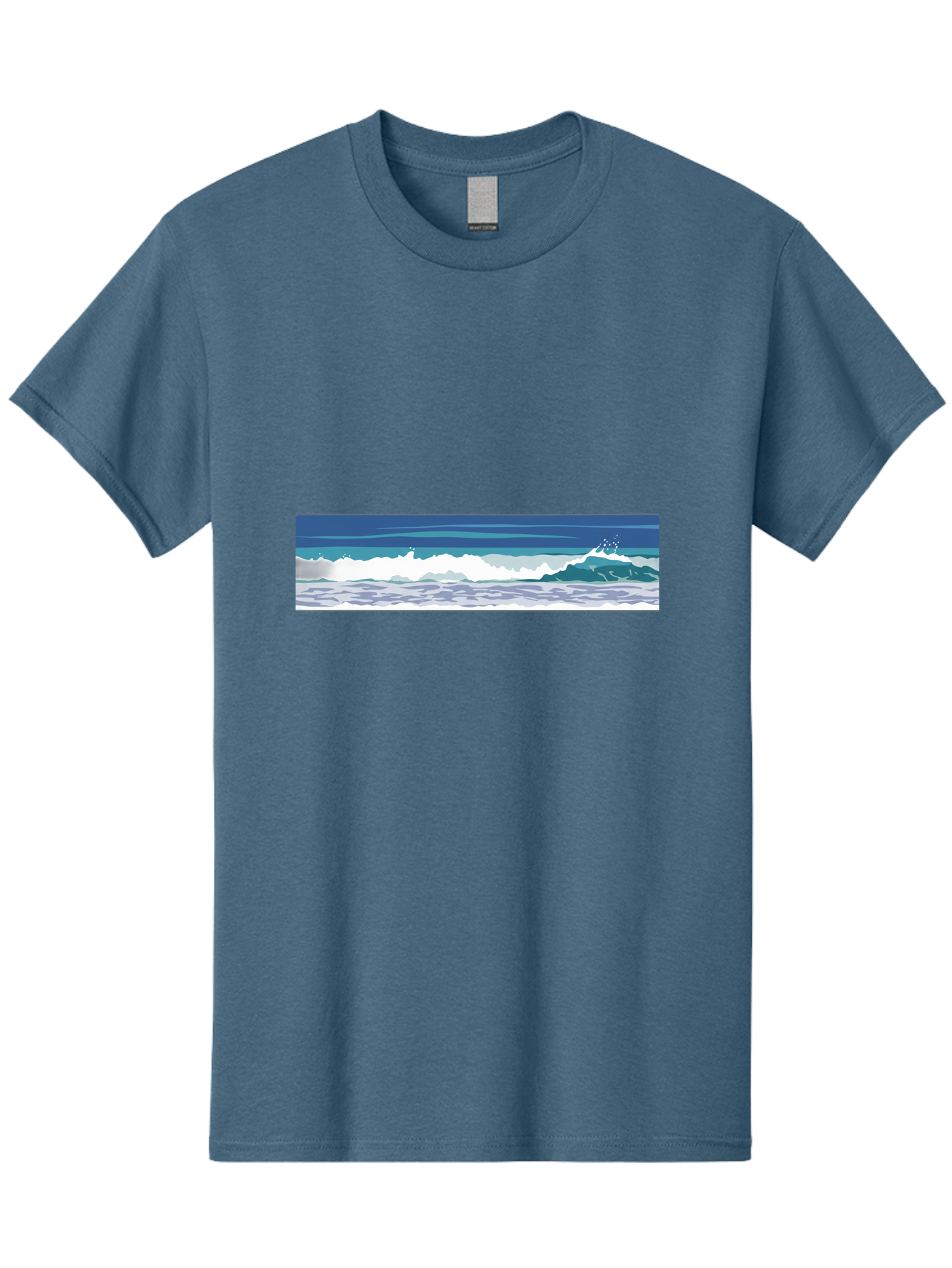 Ocean-Waves-1 Men'S Graphic Tee, 100% Cotton, Comfortable Casual Summer Wear, Machine Washable, Vintage Camera, Old Camera, Antique Camera, Black Camera, Classic Photography, Photography Equipment, Nostalgic Device, Film Camera, Camera Art Bak986