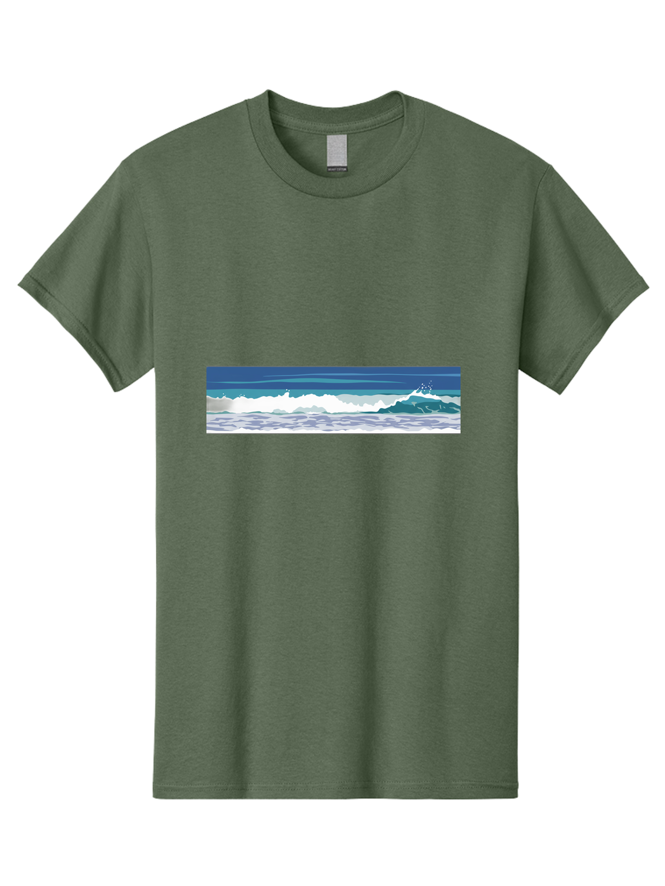 Ocean-Waves-1 Men'S Graphic Tee, 100% Cotton, Comfortable Casual Summer Wear, Machine Washable, Vintage Camera, Old Camera, Antique Camera, Black Camera, Classic Photography, Photography Equipment, Nostalgic Device, Film Camera, Camera Art Bak986