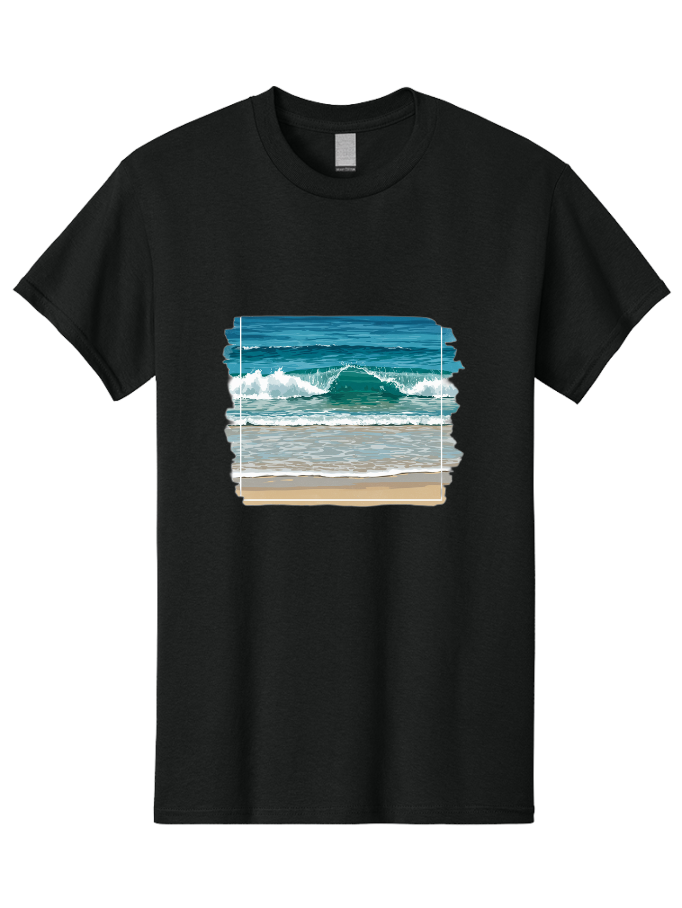 Ocean-Waves-2 Men'S Graphic Tee, 100% Cotton, Comfortable Casual Summer Wear, Machine Washable, Vintage Camera, Old Camera, Antique Camera, Black Camera, Classic Photography, Photography Equipment, Nostalgic Device, Film Camera, Camera Art Bak987