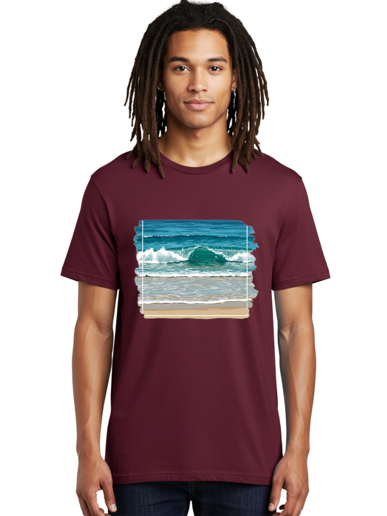 Ocean-Waves-2 Men'S Graphic Tee, 100% Cotton, Comfortable Casual Summer Wear, Machine Washable, Vintage Camera, Old Camera, Antique Camera, Black Camera, Classic Photography, Photography Equipment, Nostalgic Device, Film Camera, Camera Art Bak987