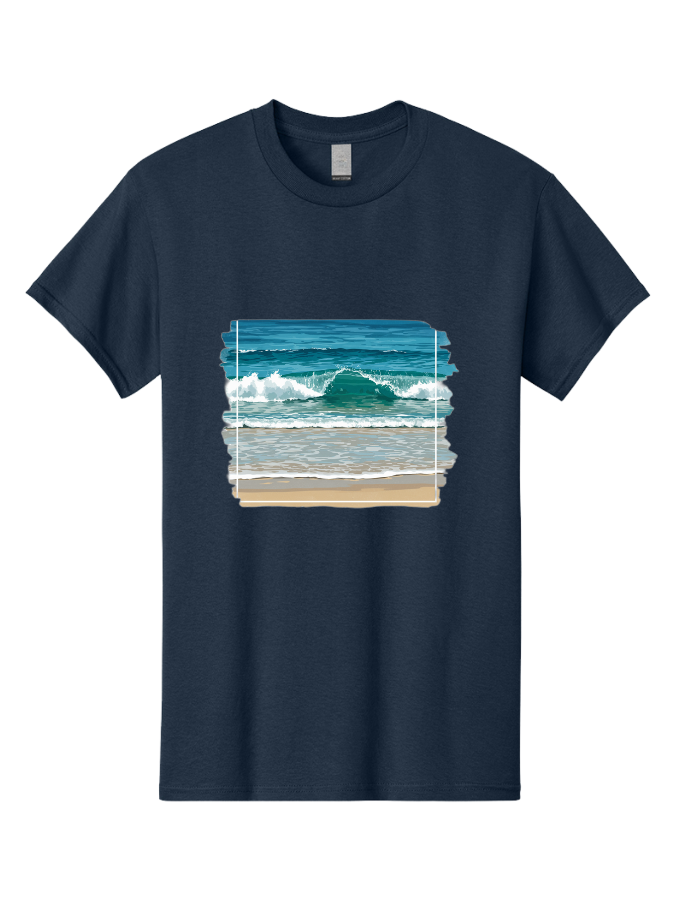 Ocean-Waves-2 Men'S Graphic Tee, 100% Cotton, Comfortable Casual Summer Wear, Machine Washable, Vintage Camera, Old Camera, Antique Camera, Black Camera, Classic Photography, Photography Equipment, Nostalgic Device, Film Camera, Camera Art Bak987