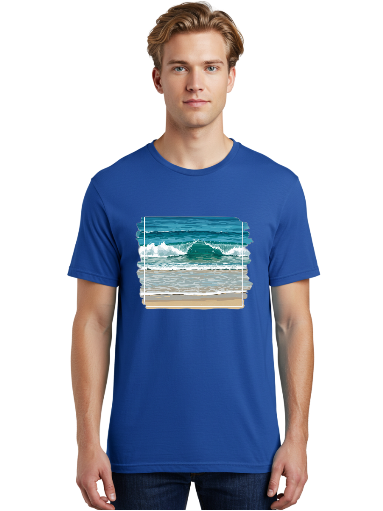 Ocean-Waves-2 Men'S Graphic Tee, 100% Cotton, Comfortable Casual Summer Wear, Machine Washable, Vintage Camera, Old Camera, Antique Camera, Black Camera, Classic Photography, Photography Equipment, Nostalgic Device, Film Camera, Camera Art Bak987