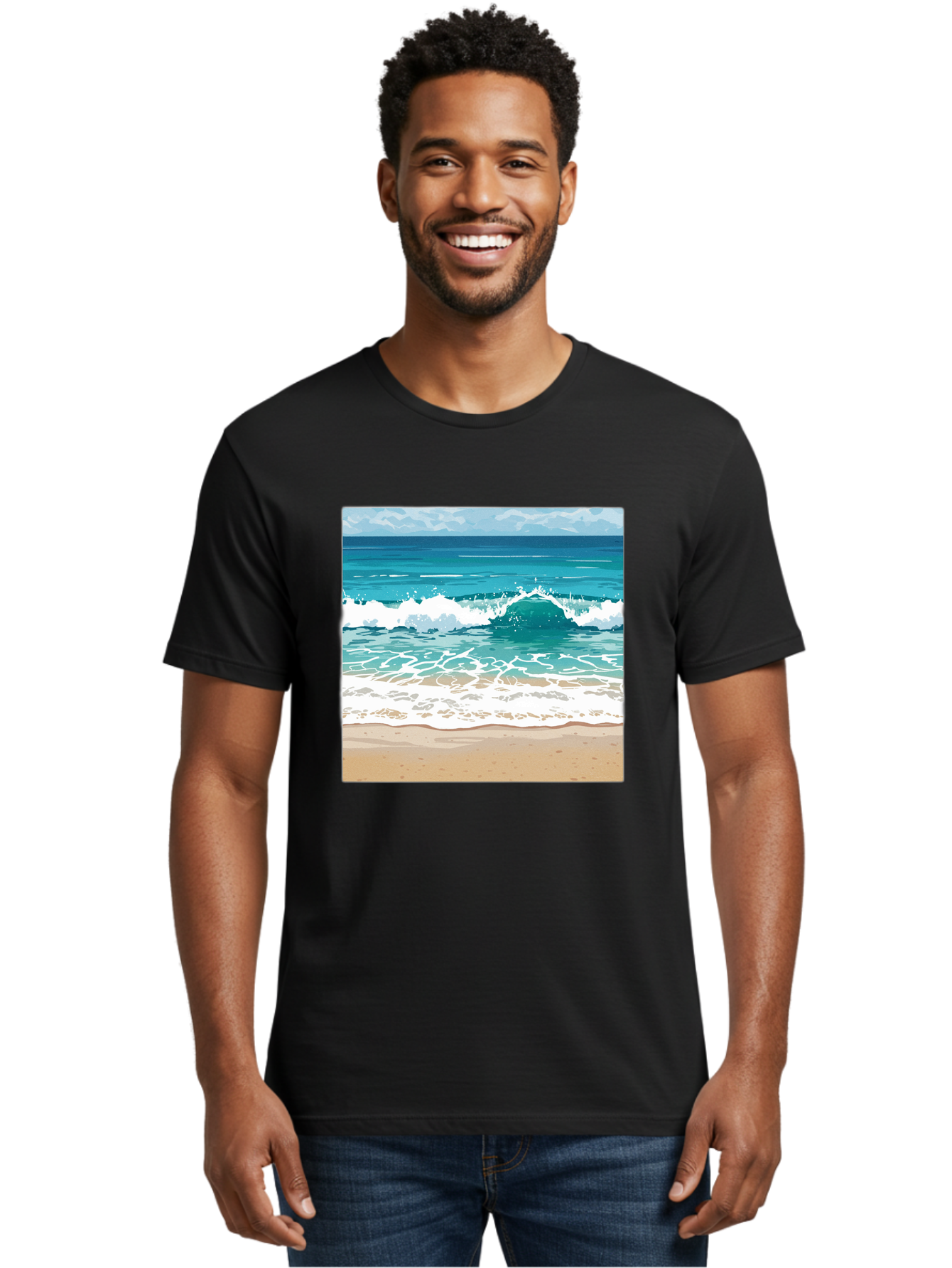 Ocean-Waves Men'S Graphic Tee, 100% Cotton, Comfortable Casual Summer Wear, Machine Washable, Vintage Camera, Old Camera, Antique Camera, Black Camera, Classic Photography, Photography Equipment, Nostalgic Device, Film Camera, Camera Art Bak988