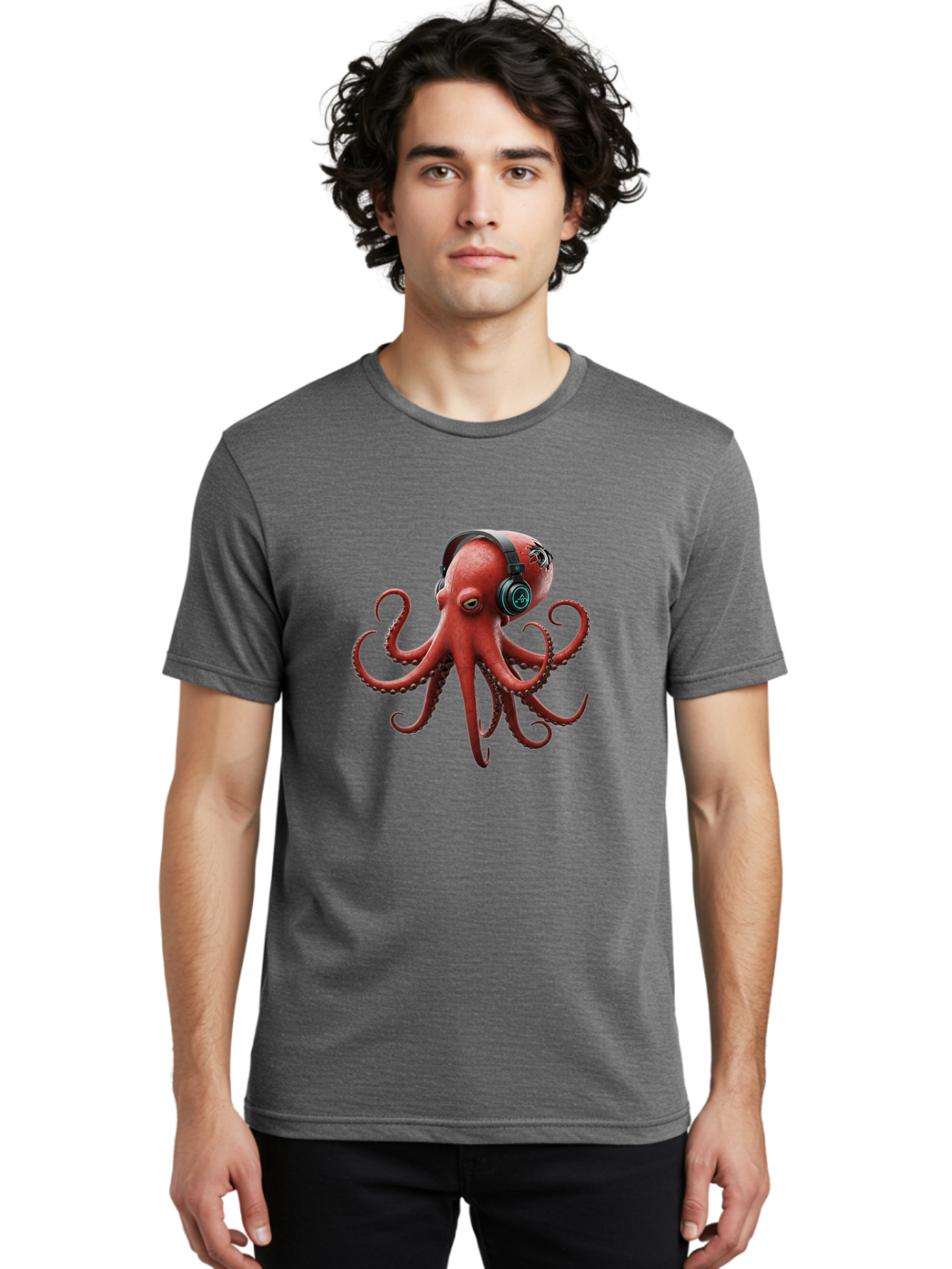 Octopus-Dj Men'S Graphic Tee, 100% Cotton, Comfortable Casual Summer Wear, Machine Washable, Vintage Camera, Old Camera, Antique Camera, Black Camera, Classic Photography, Photography Equipment, Nostalgic Device, Film Camera, Camera Art Bak989