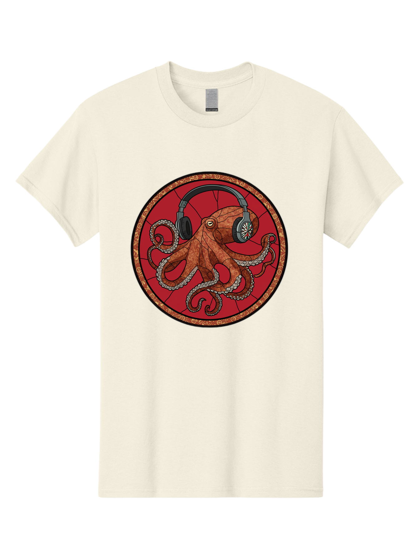 Octopus-Headphones Men'S Graphic Tee, 100% Cotton, Comfortable Casual Summer Wear, Machine Washable, Vintage Camera, Old Camera, Antique Camera, Black Camera, Classic Photography, Photography Equipment, Nostalgic Device, Film Camera, Bak991