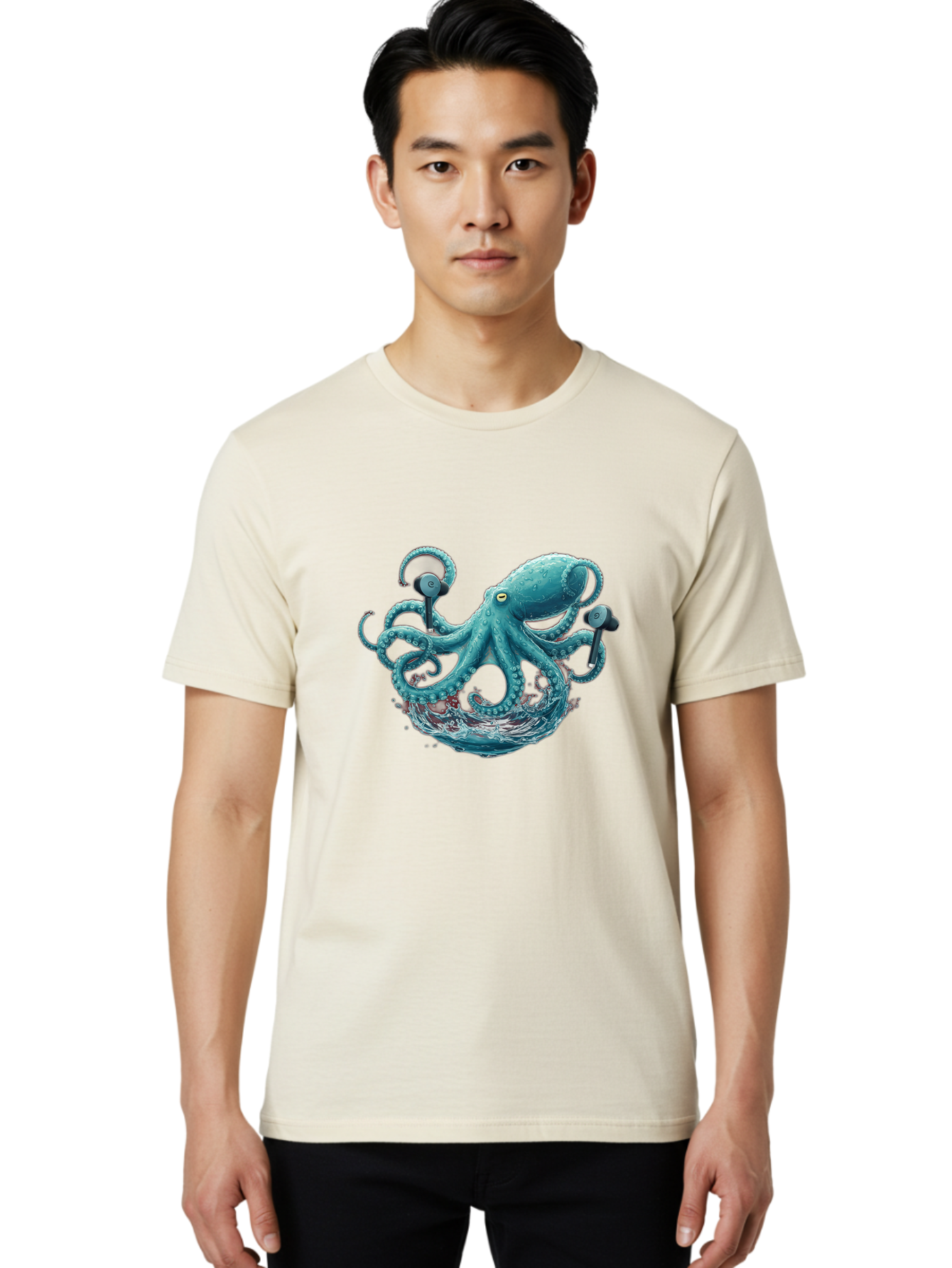 Octopus Men'S Graphic Tee, 100% Cotton, Comfortable Casual Summer Wear, Machine Washable, Vintage Camera, Old Camera, Antique Camera, Black Camera, Classic Photography, Photography Equipment, Nostalgic Device, Film Camera, Camera Art Bak993