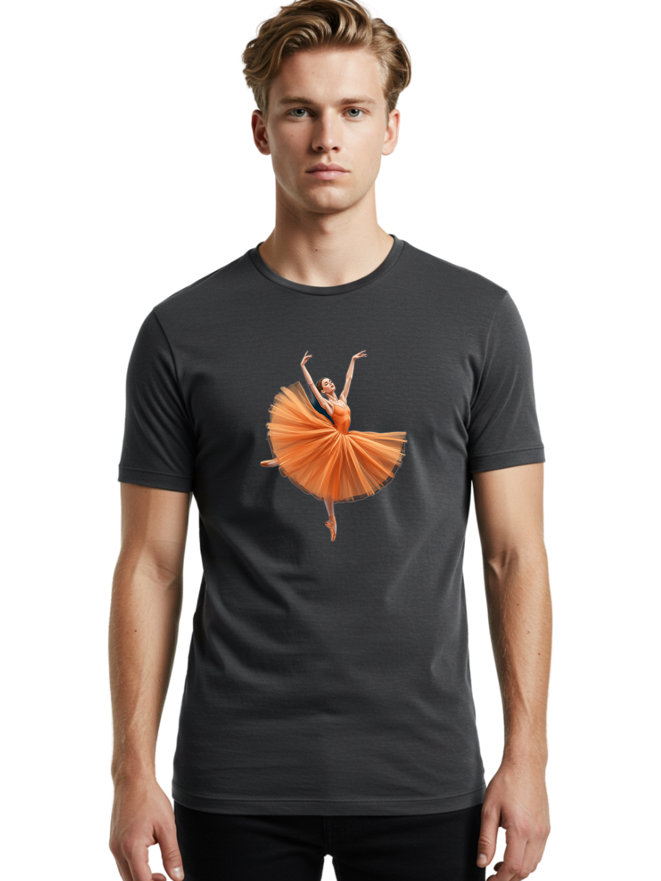 Orange-Ballerina Men'S Graphic Tee, 100% Cotton, Comfortable Casual Summer Wear, Machine Washable, Vintage Camera, Old Camera, Antique Camera, Black Camera, Classic Photography, Photography Equipment, Nostalgic Device, Film Camera, Camera Art Bal001