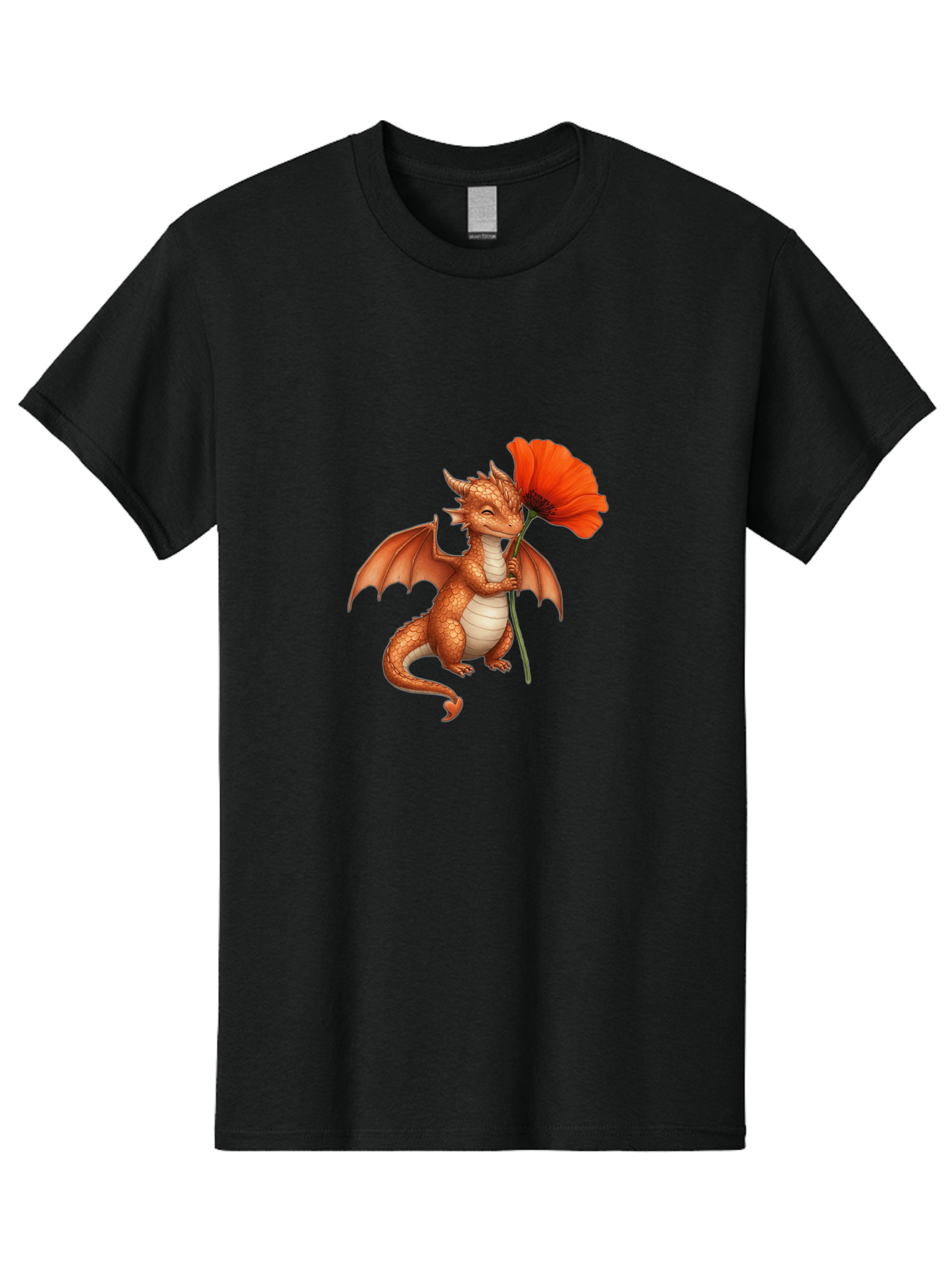 Orange-Dragon-With-Poppy Men'S Graphic Tee, 100% Cotton, Comfortable Casual Summer Wear, Machine Washable, Vintage Camera, Old Camera, Antique Camera, Black Camera, Classic Photography, Photography Equipment, Nostalgic Device, Film Camera, Bal003