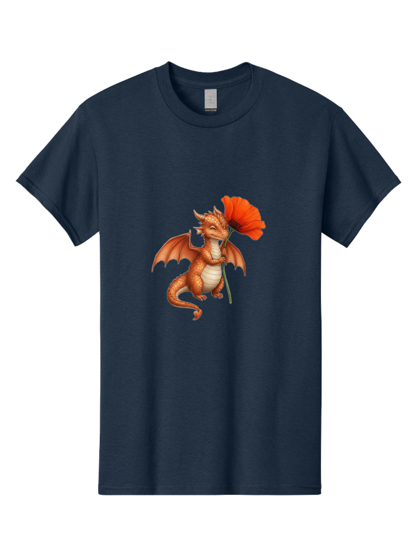 Orange-Dragon-With-Poppy Men'S Graphic Tee, 100% Cotton, Comfortable Casual Summer Wear, Machine Washable, Vintage Camera, Old Camera, Antique Camera, Black Camera, Classic Photography, Photography Equipment, Nostalgic Device, Film Camera, Bal003