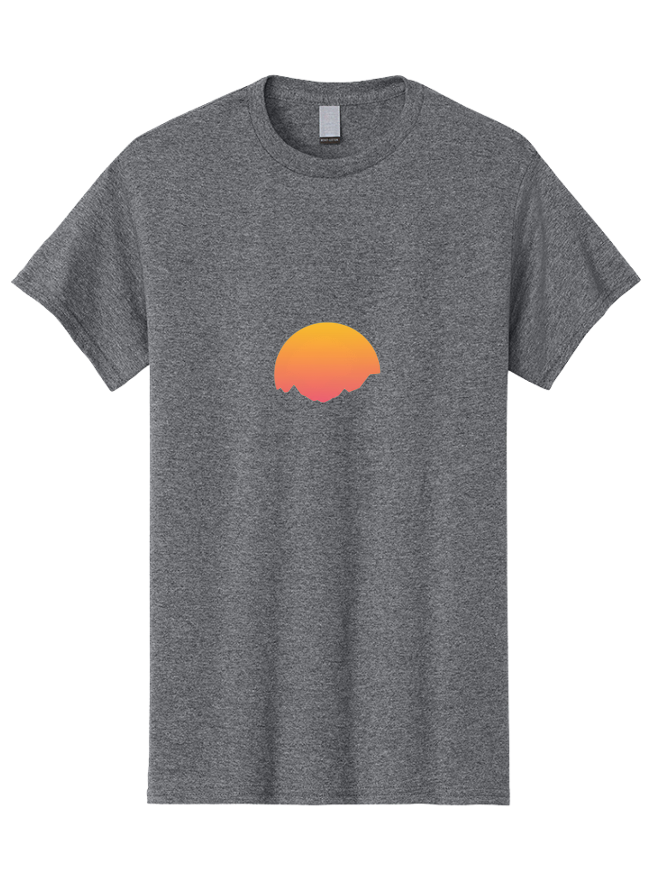 Orange-Gradient-Half-Circle Men'S Graphic Tee, 100% Cotton, Comfortable Casual Summer Wear, Machine Washable, Vintage Camera, Old Camera, Antique Camera, Black Camera, Classic Photography, Photography Equipment, Nostalgic Device, Film Camera, Bal005