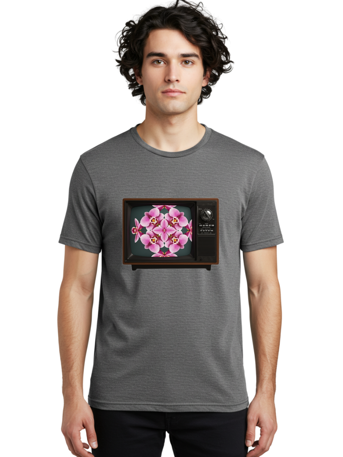 Orchids-On-Tv Men'S Graphic Tee, 100% Cotton, Comfortable Casual Summer Wear, Machine Washable, Vintage Camera, Old Camera, Antique Camera, Black Camera, Classic Photography, Photography Equipment, Nostalgic Device, Film Camera, Camera Art Bal007