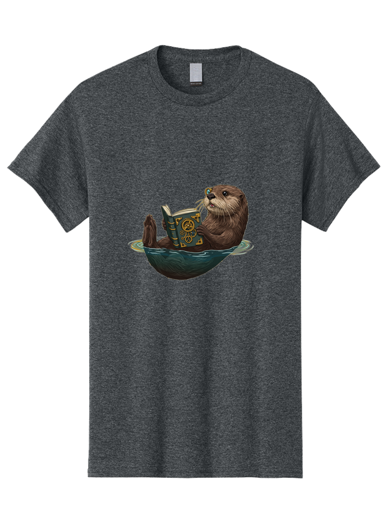 Otter-Reading-Book-1 Men'S Graphic Tee, 100% Cotton, Comfortable Casual Summer Wear, Machine Washable, Vintage Camera, Old Camera, Antique Camera, Black Camera, Classic Photography, Photography Equipment, Nostalgic Device, Film Camera, Bal011