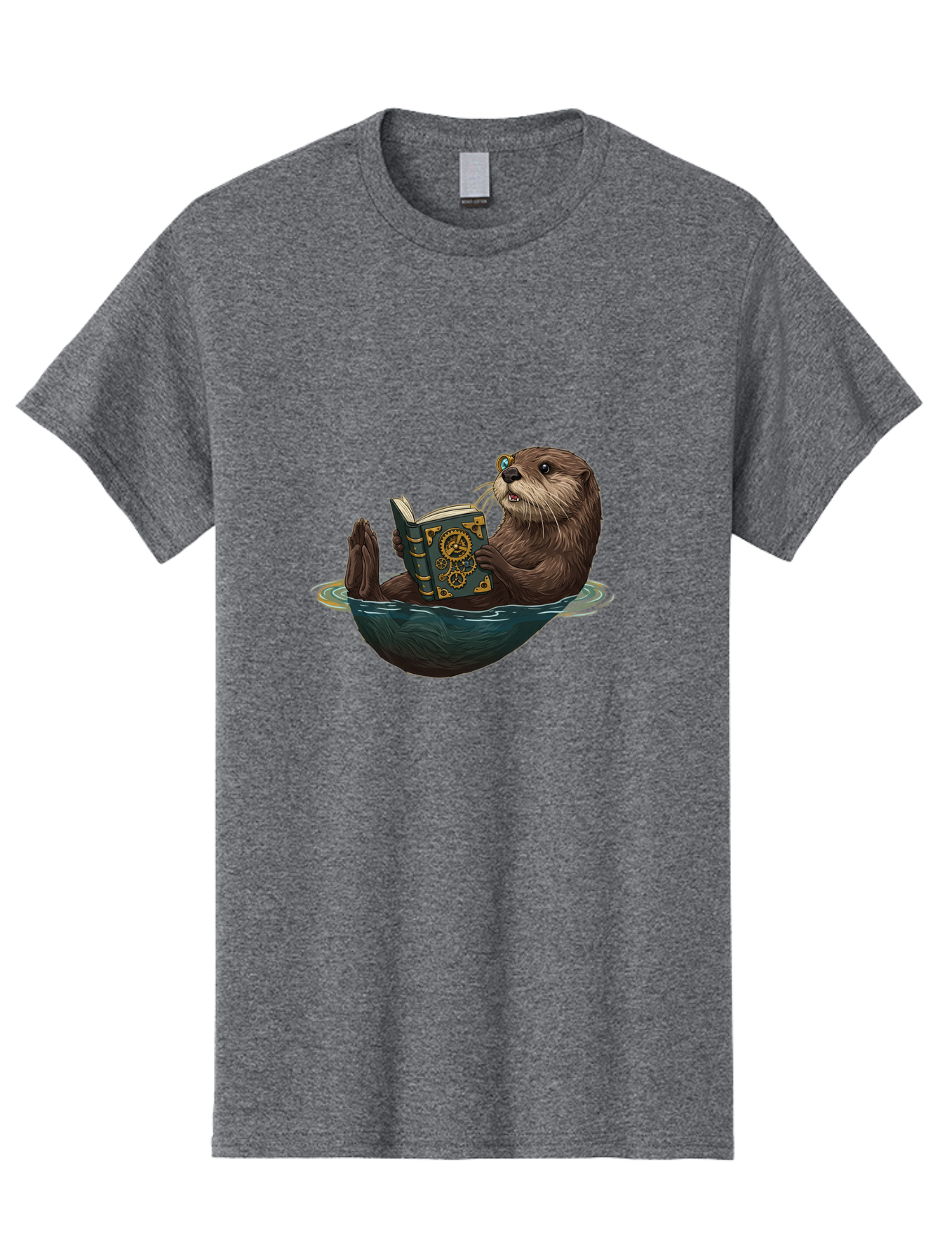Otter-Reading-Book-1 Men'S Graphic Tee, 100% Cotton, Comfortable Casual Summer Wear, Machine Washable, Vintage Camera, Old Camera, Antique Camera, Black Camera, Classic Photography, Photography Equipment, Nostalgic Device, Film Camera, Bal011