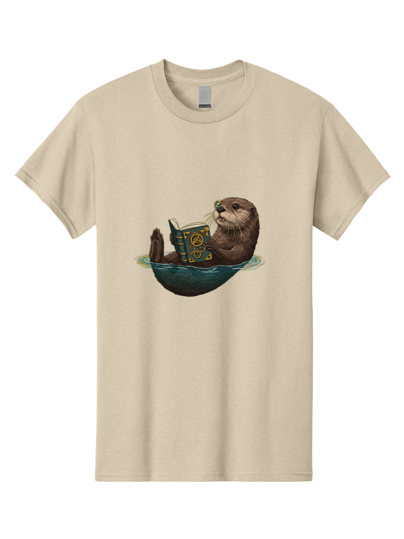 Otter-Reading-Book-1 Men'S Graphic Tee, 100% Cotton, Comfortable Casual Summer Wear, Machine Washable, Vintage Camera, Old Camera, Antique Camera, Black Camera, Classic Photography, Photography Equipment, Nostalgic Device, Film Camera, Bal011