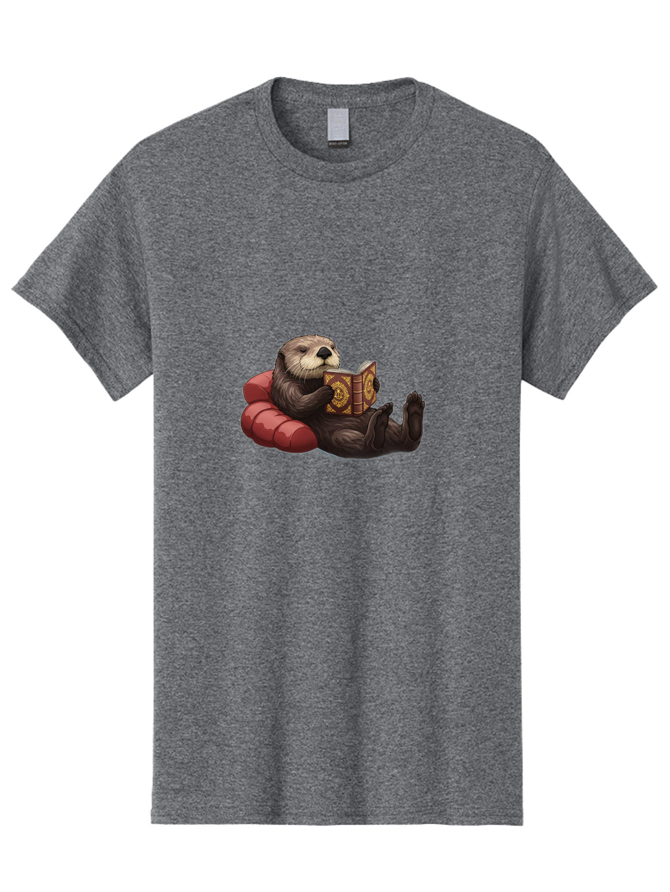 Otter-Reading-Book Men'S Graphic Tee, 100% Cotton, Comfortable Casual Summer Wear, Machine Washable, Vintage Camera, Old Camera, Antique Camera, Black Camera, Classic Photography, Photography Equipment, Nostalgic Device, Film Camera, Bal012