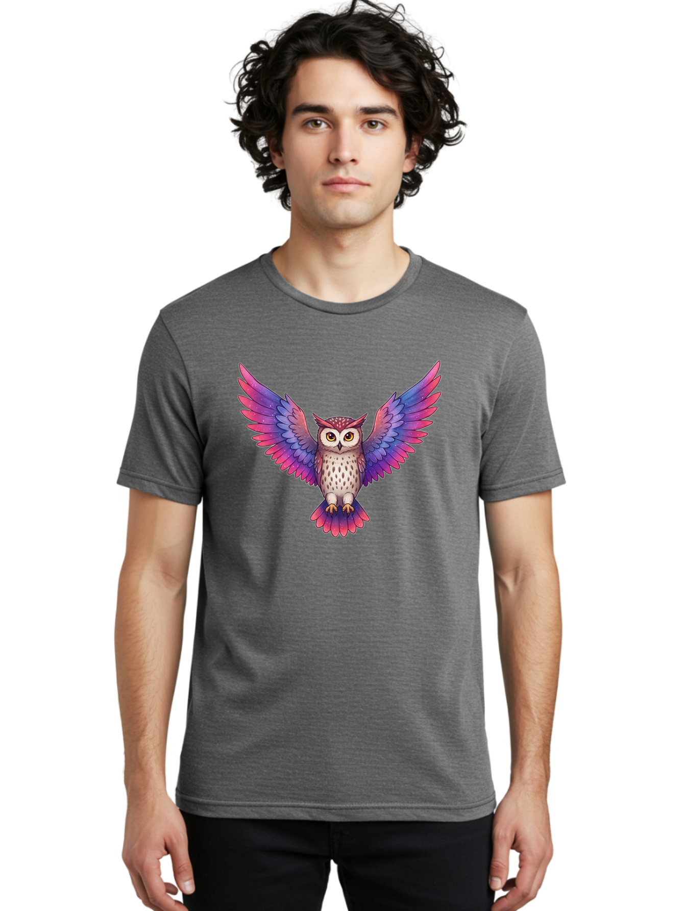 Owl-In-Flight Men'S Graphic Tee, 100% Cotton, Comfortable Casual Summer Wear, Machine Washable, Vintage Camera, Old Camera, Antique Camera, Black Camera, Classic Photography, Photography Equipment, Nostalgic Device, Film Camera, Camera Art Bal020
