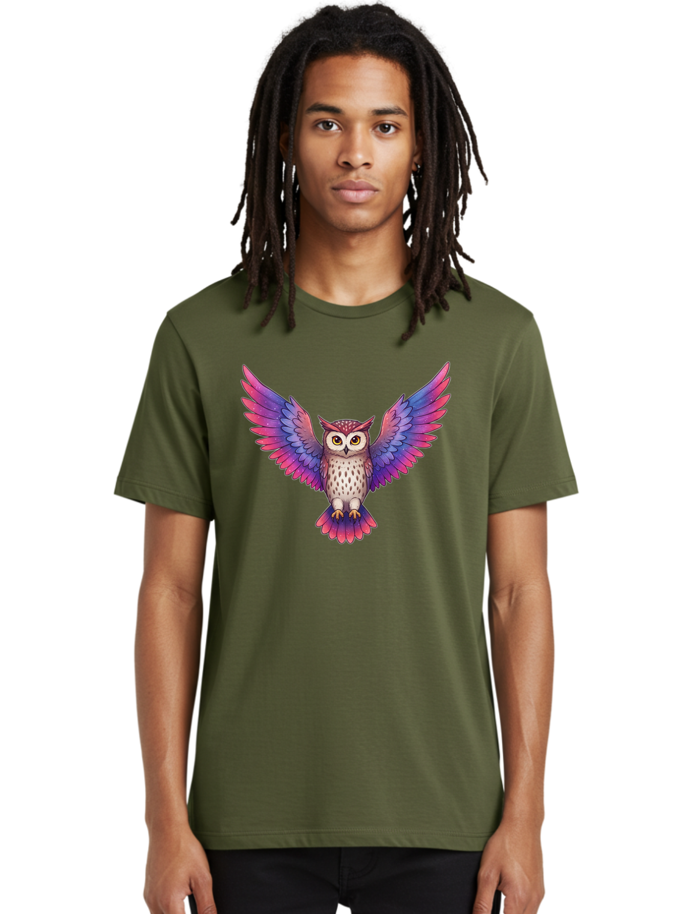Owl-In-Flight Men'S Graphic Tee, 100% Cotton, Comfortable Casual Summer Wear, Machine Washable, Vintage Camera, Old Camera, Antique Camera, Black Camera, Classic Photography, Photography Equipment, Nostalgic Device, Film Camera, Camera Art Bal020