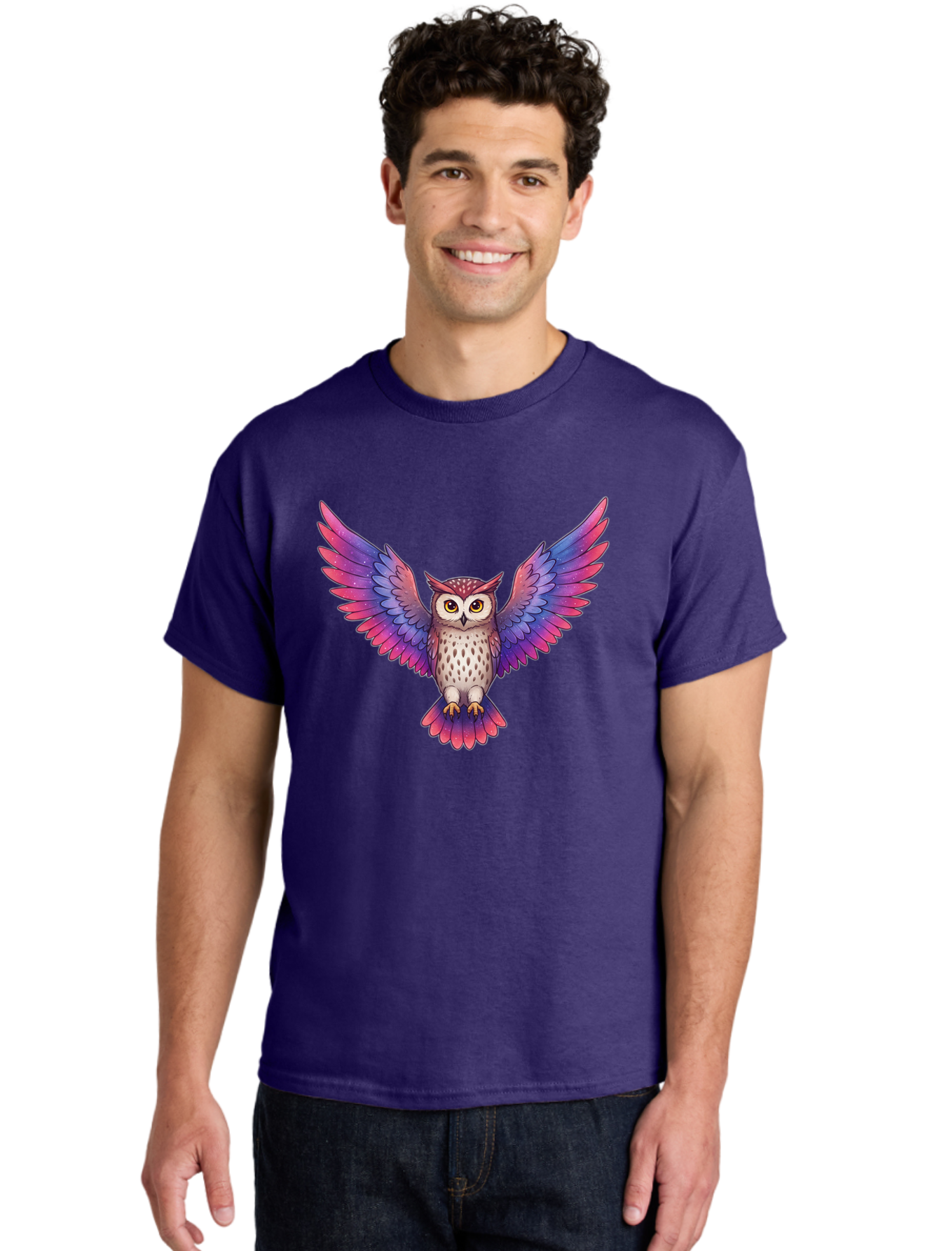 Owl-In-Flight Men'S Graphic Tee, 100% Cotton, Comfortable Casual Summer Wear, Machine Washable, Vintage Camera, Old Camera, Antique Camera, Black Camera, Classic Photography, Photography Equipment, Nostalgic Device, Film Camera, Camera Art Bal020