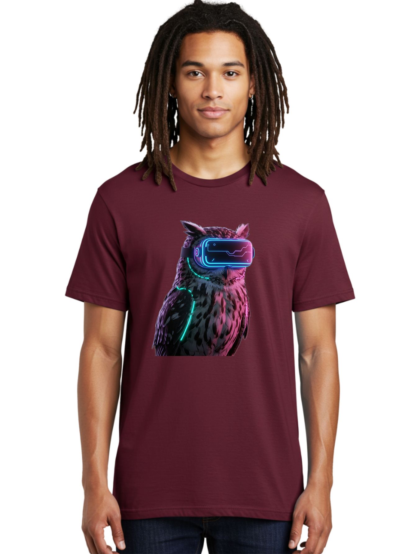 Owl-Vr-Headset-1 Men'S Graphic Tee, 100% Cotton, Comfortable Casual Summer Wear, Machine Washable, Vintage Camera, Old Camera, Antique Camera, Black Camera, Classic Photography, Photography Equipment, Nostalgic Device, Film Camera, Camera Art Bal023