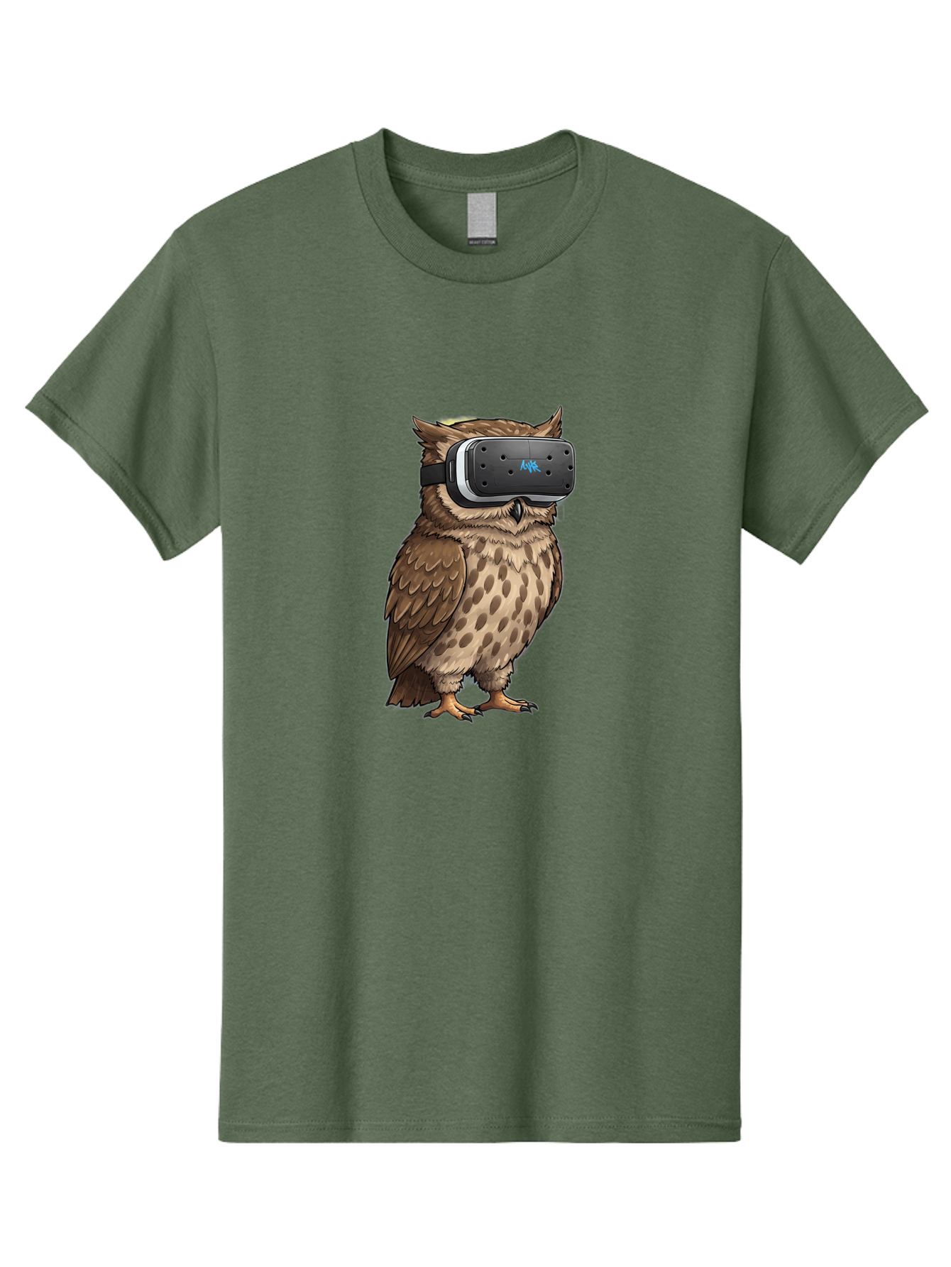 Owl-Wearing-Meta-Quest-3-Vr-Headset Men'S Graphic Tee, 100% Cotton, Comfortable Casual Summer Wear, Machine Washable, Vintage Camera, Old Camera, Antique Camera, Black Camera, Classic Photography, Photography Equipment, Nostalgic Device, Bal025
