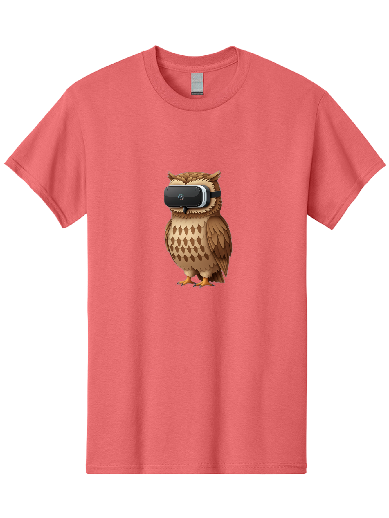 Owl-Wearing-Vr-Headset-1 Men'S Graphic Tee, 100% Cotton, Comfortable Casual Summer Wear, Machine Washable, Vintage Camera, Old Camera, Antique Camera, Black Camera, Classic Photography, Photography Equipment, Nostalgic Device, Film Camera, Bal026