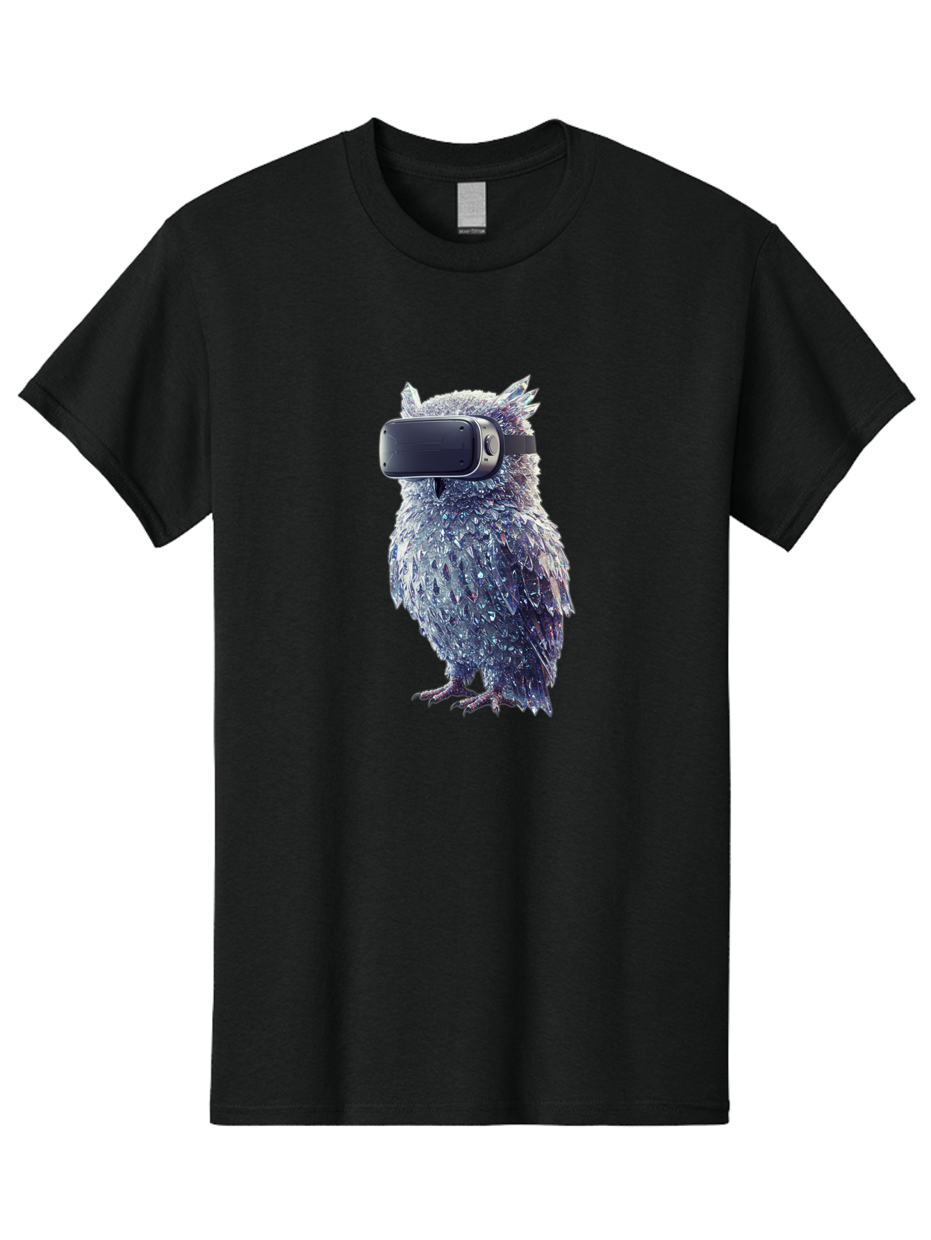 Owl-Wearing-Vr-Headset Men'S Graphic Tee, 100% Cotton, Comfortable Casual Summer Wear, Machine Washable, Vintage Camera, Old Camera, Antique Camera, Black Camera, Classic Photography, Photography Equipment, Nostalgic Device, Film Camera, Bal027